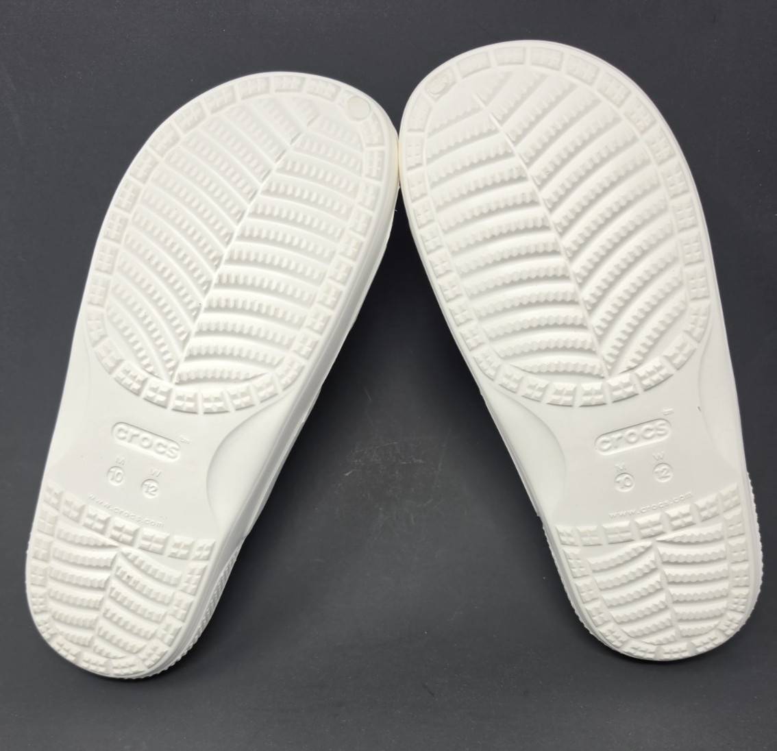 Crocs Classic Two Strap Slide White Men’s 10/Women’s 12 New
