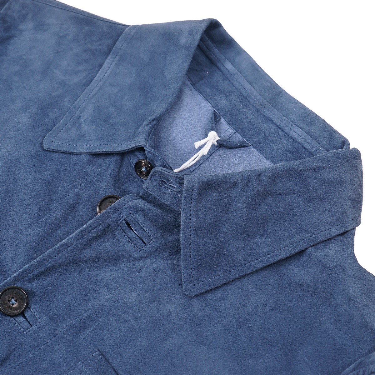 Manto Slate Blue Lightweight Unlined Nappa Lambskin Suede Jacket M NWT