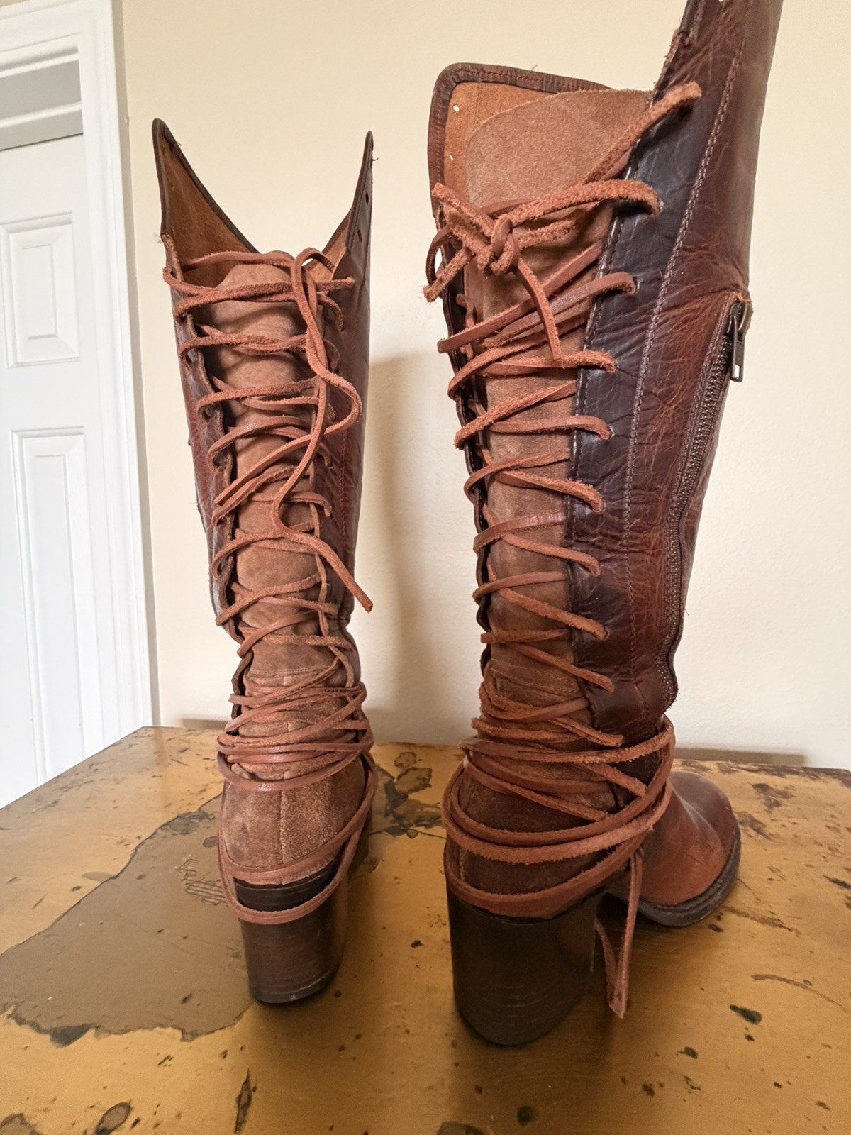 Freebird Coal Boots Size 8 Tall Riding Boots