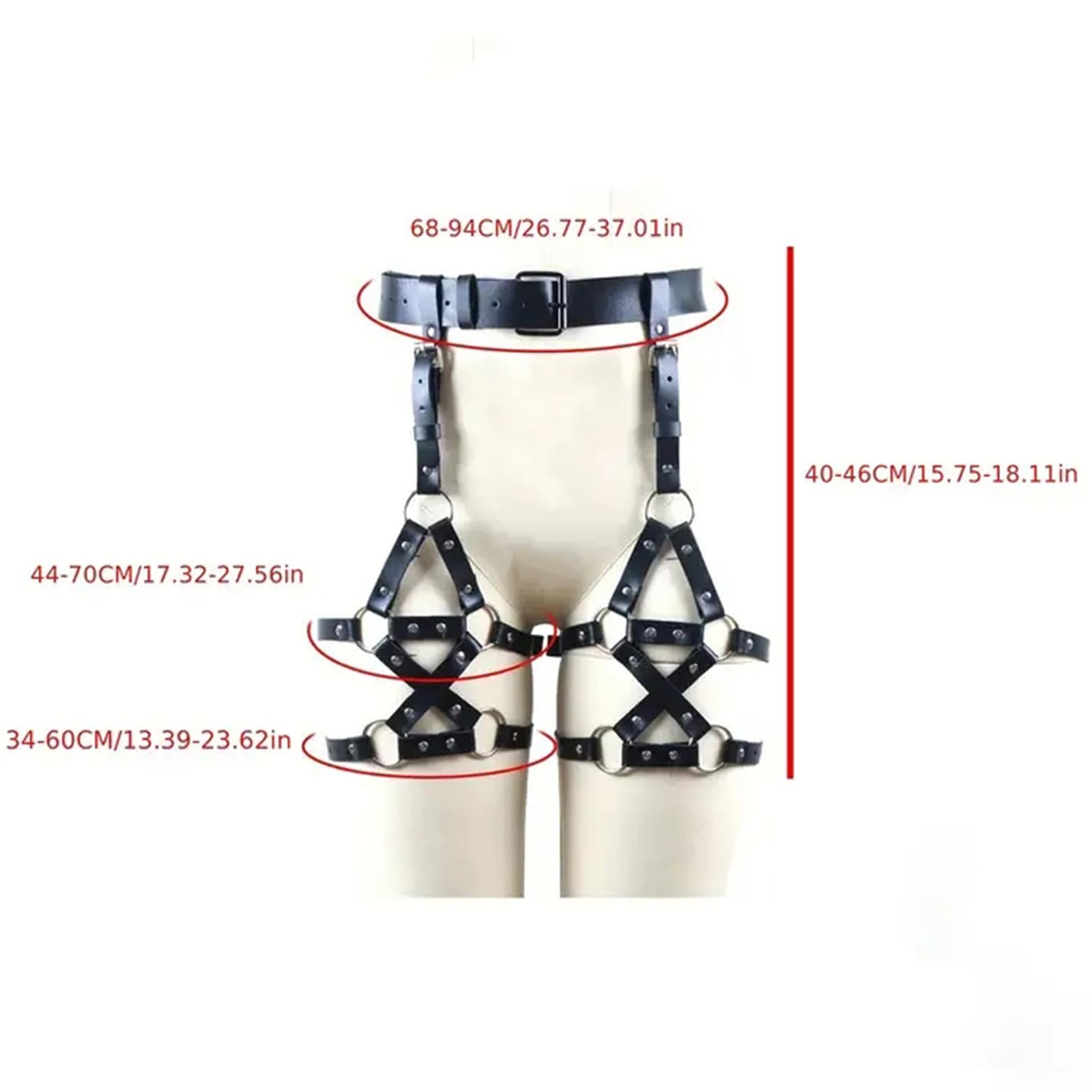 Men Harness Belt Waist Leg Thigh Garter Men’s PU Leather Caged Thigh Holster …