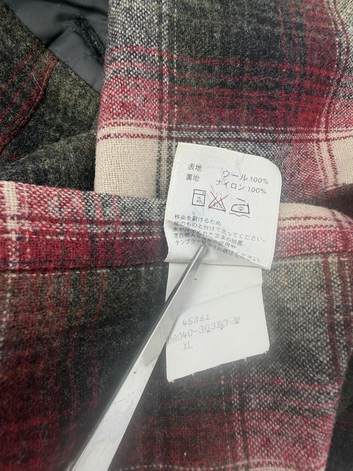 VTG Pendleton Western Wear Pearl Snap Wool Plaid Flannel Shirt Sz XL Cowboy