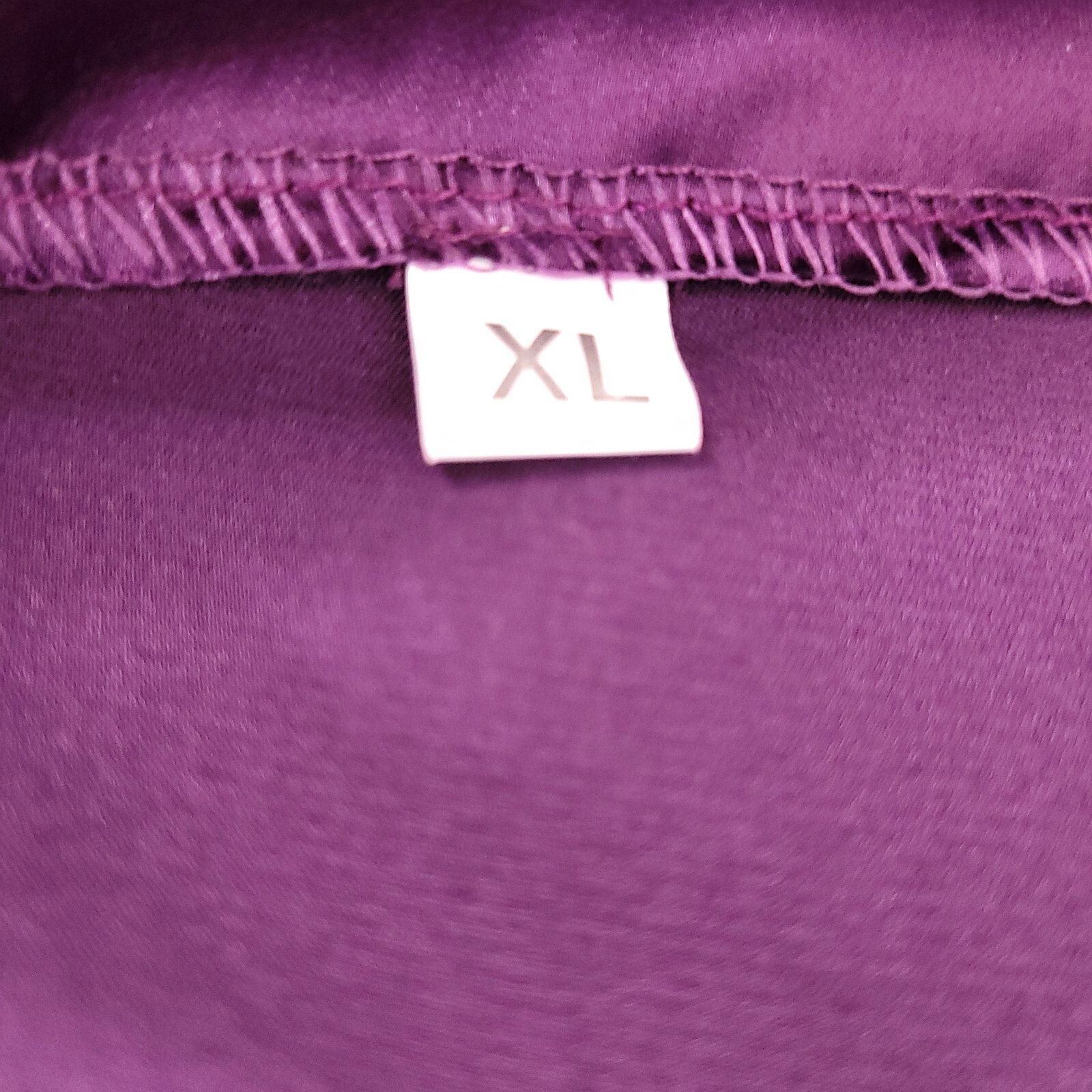 Women Purple Spaghetti Strap Drawstring Ruched Split Hem Party Dress Size XL