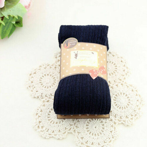 Women Woolen Yarn Knitted Footed Tights Pantyhose Winter Warm Stretch Stockings