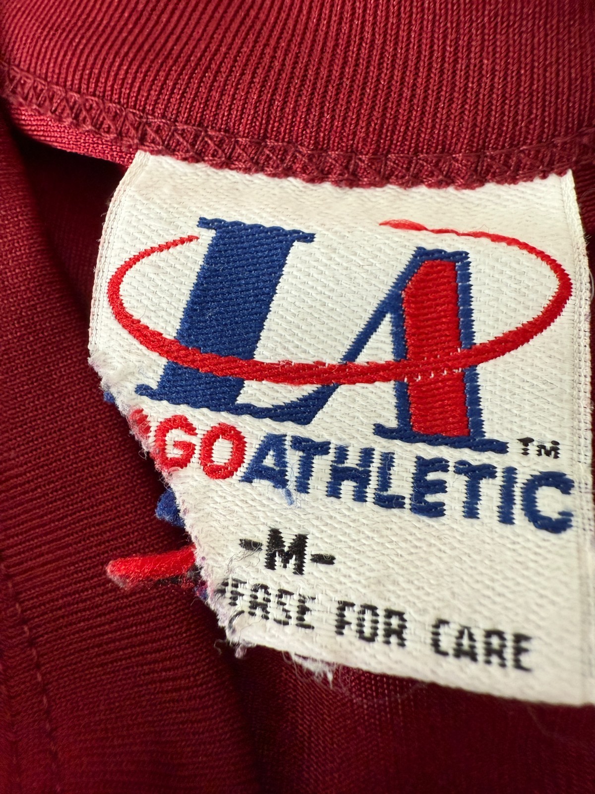 Vintage 90s Logo Athletic Shuler 5 Football Jersey Burgundy Made USA Mens M 38in
