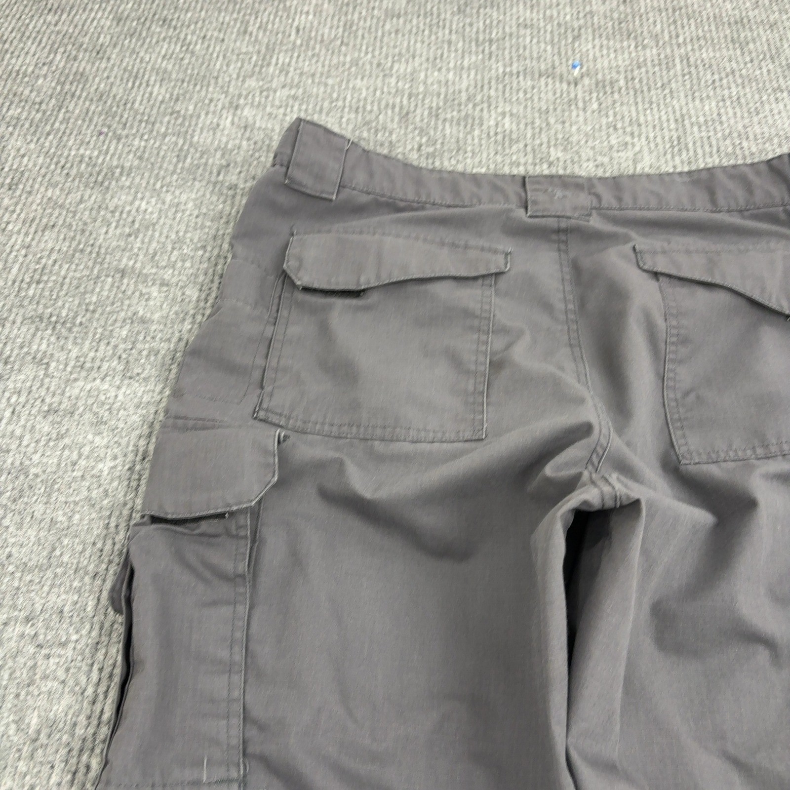 Tru Spec Cargo Pants Mens 38 Grey Poly Cotton Ripstop Tactical Shorts Style