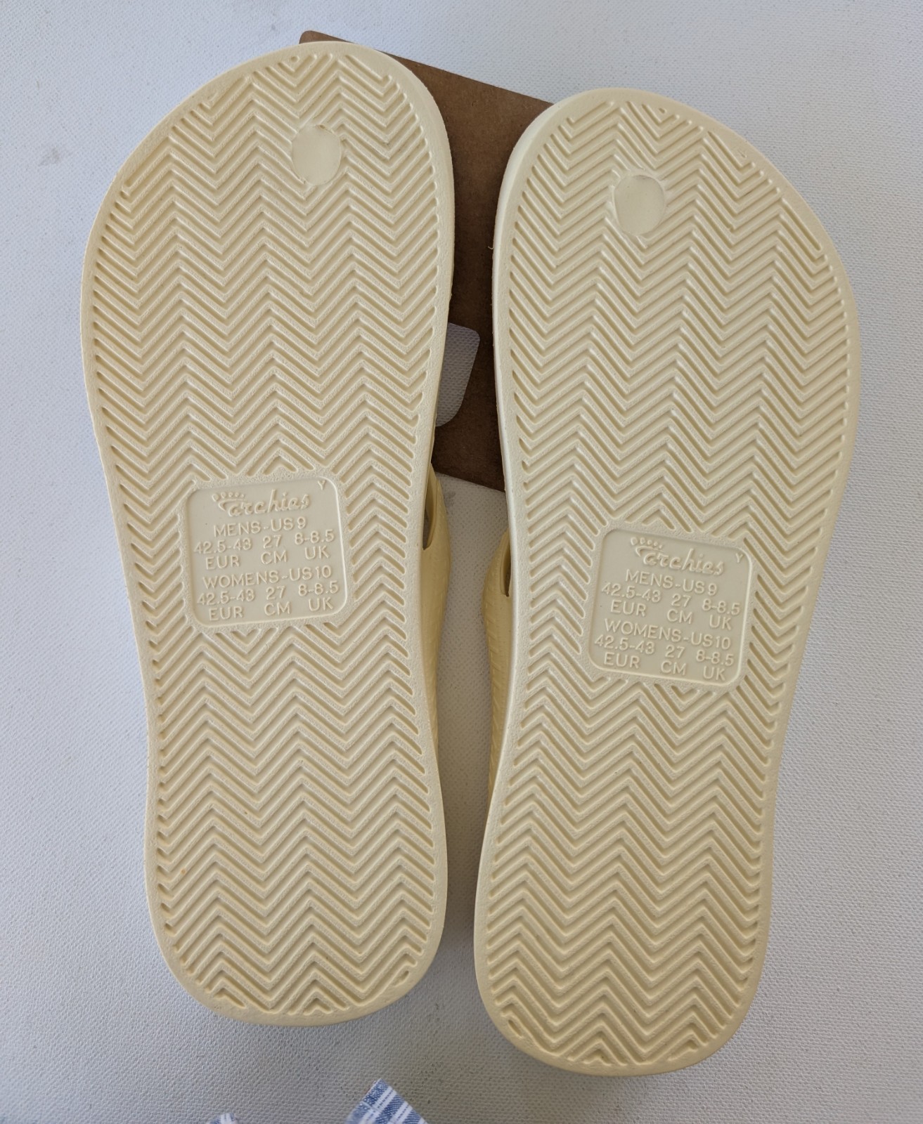 ARCHIES FLIP FLOPS LEMON YELLOW WOMENS SIZE 10 NWT
