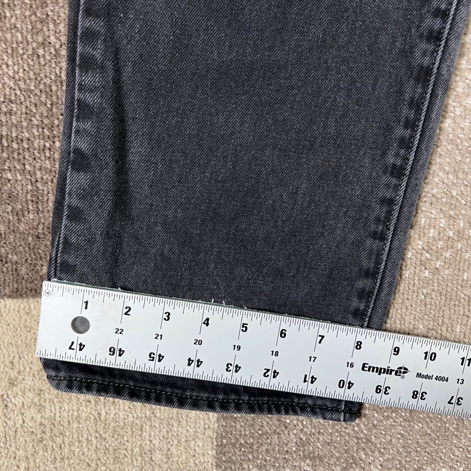 Levi’s 505 Regular Fit Classic Straight Leg Black Denim Jeans Mens 38X30