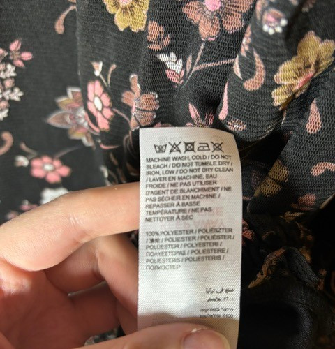 Joe Browns Sheer Floral Blouse Top Size 24 Black Long Sleeve Elastic Hem