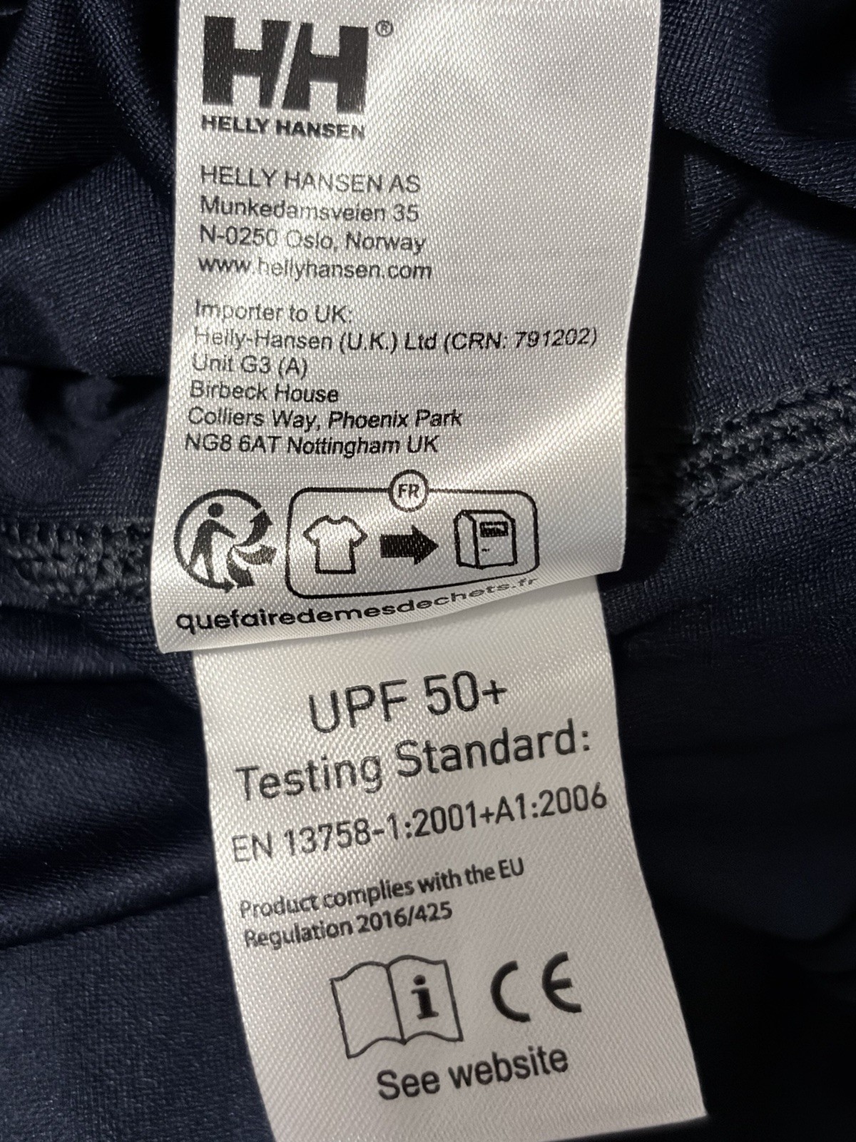 Helly Hansen HH Tech 1/2 Zip Lightweight Pullover Navy Blue Mens Size XL NWT
