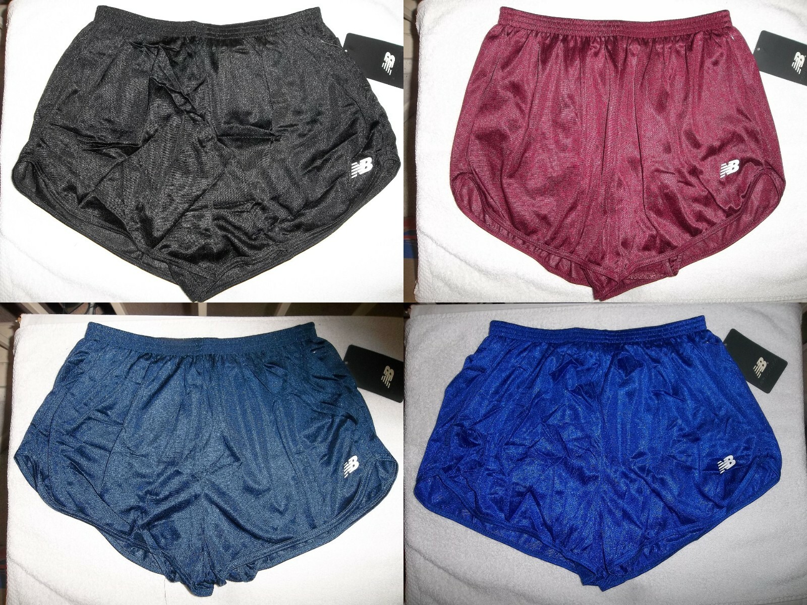 NWT New Balance J100 Sprint Short nylon/poly tricot track shorts, 4 colors, sz M