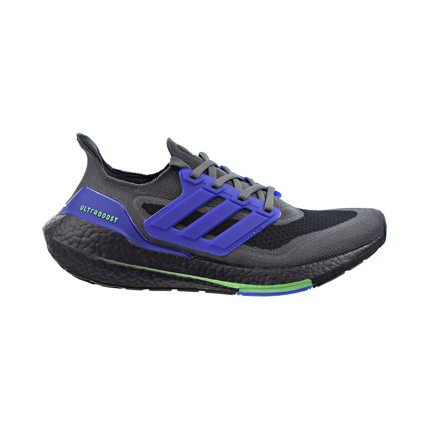 Adidas Ultraboost 21 Men’s Shoes Grey Five-Core Black-Screaming Green S23871