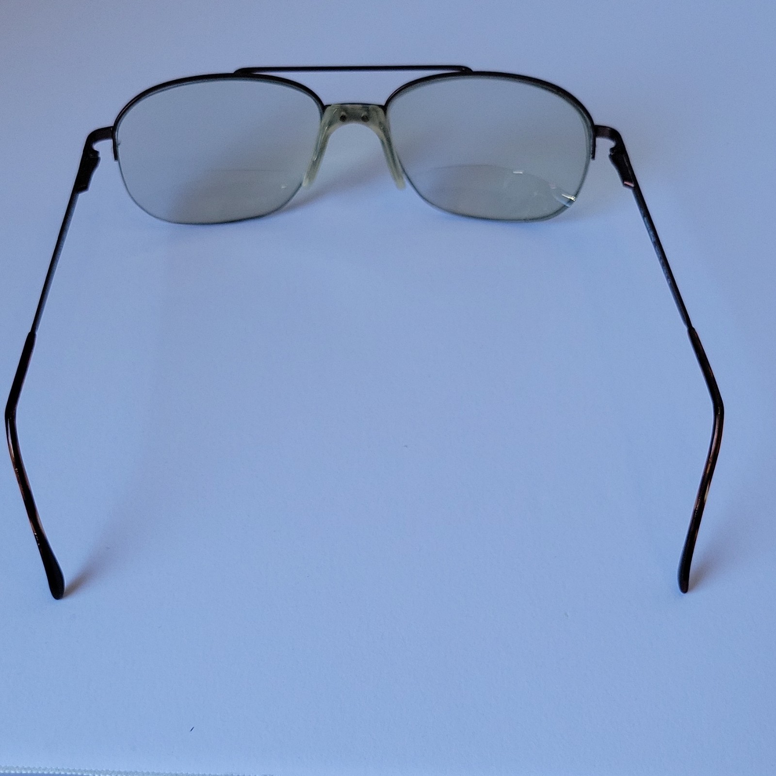 VTG Marcolin Aviator Eyeglass Frames Dark Metal Double Bridge Made in Italy 145