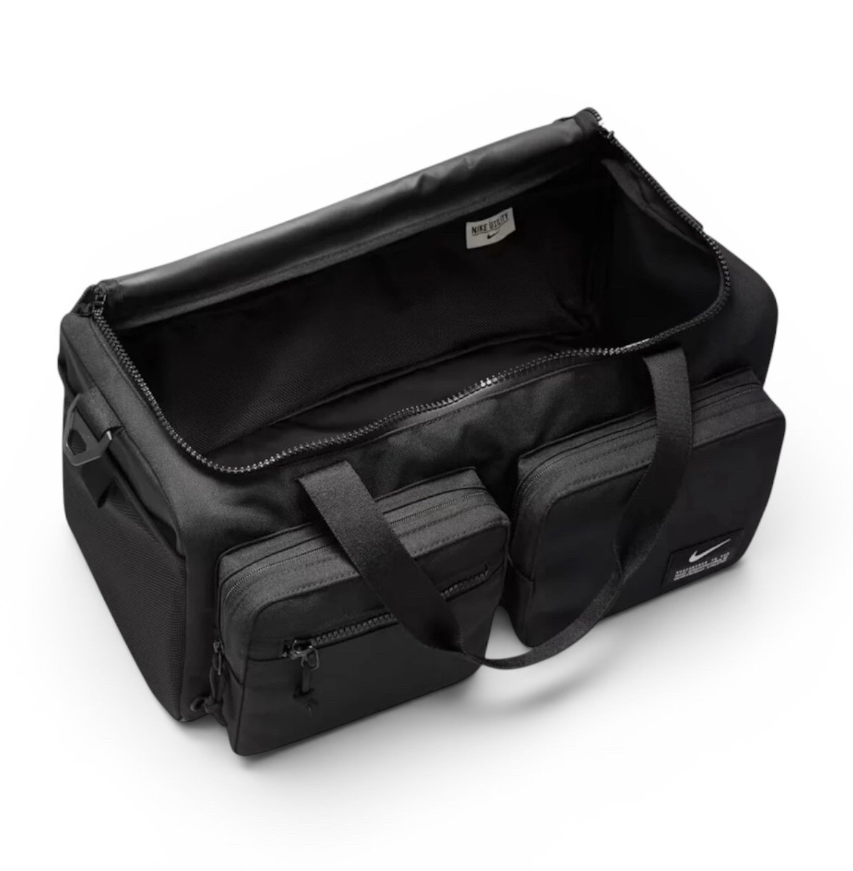 Nike Utility Power Duffel Bag, Rare Iconic MaxAir Shoulder Strap, Black, 51L NWT