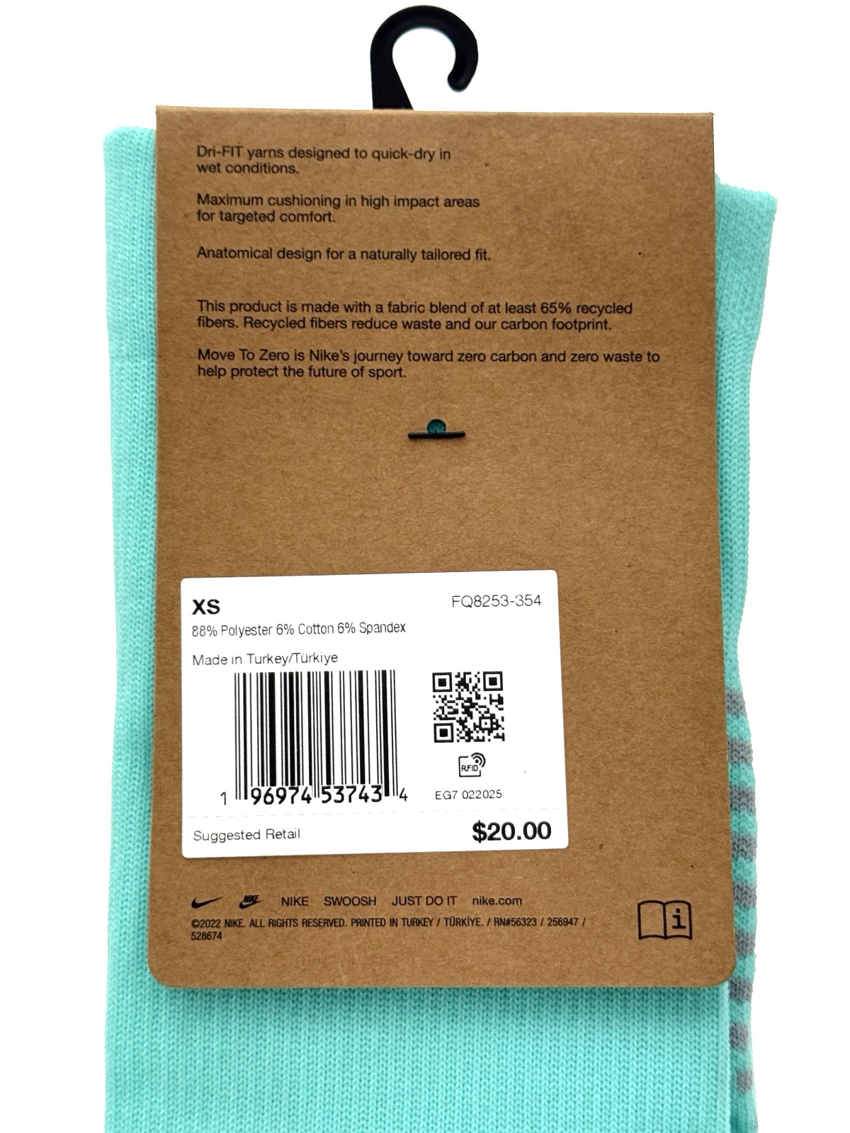 NIKE Strike Soccer Socks, Knee-High Dri-Fit Youth Women’s Men’s FQ8253-354 $20
