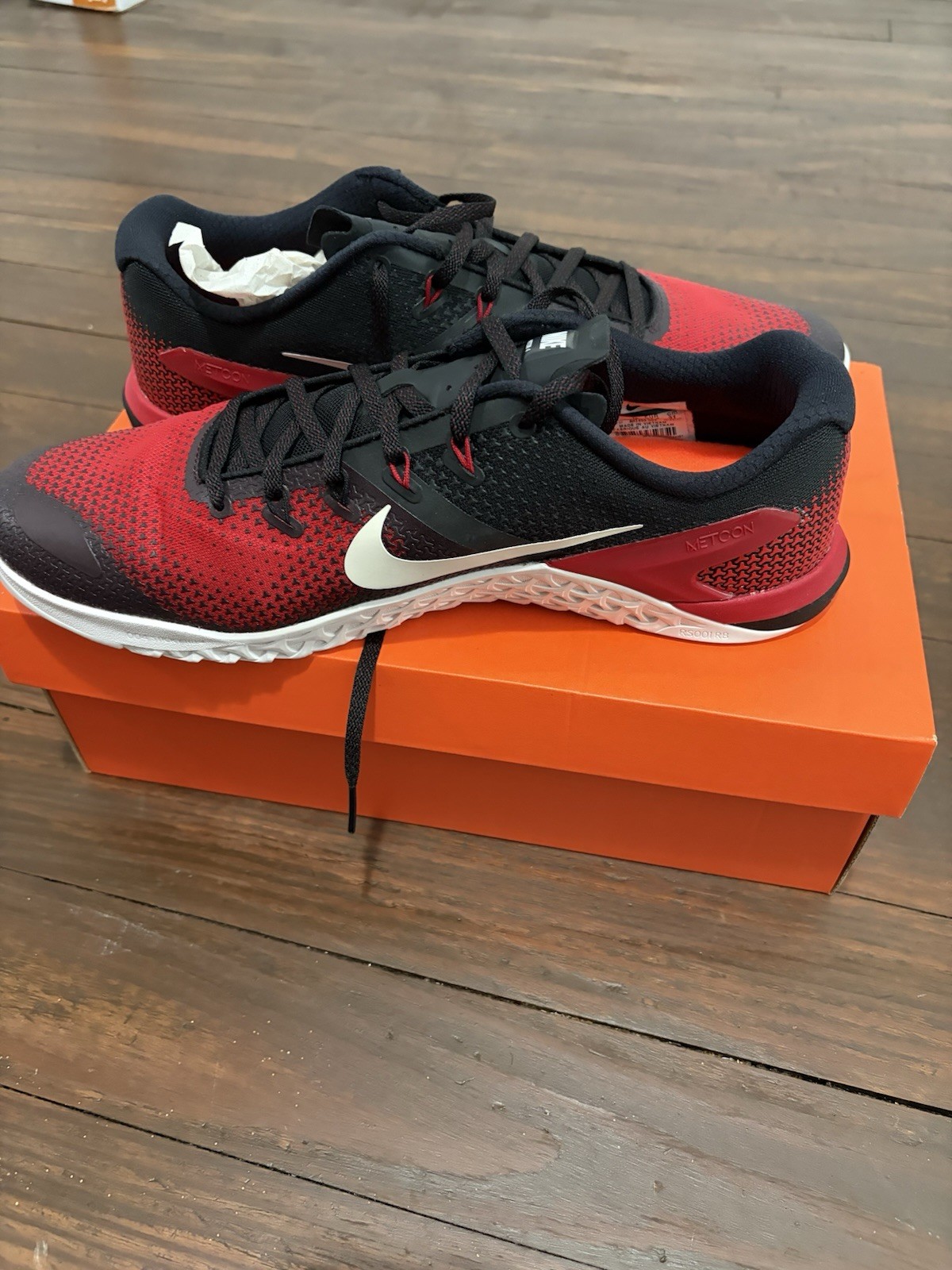 Nike Metcon 4 Men’s Cross Training Low Top Sneakers Black Habanero Red