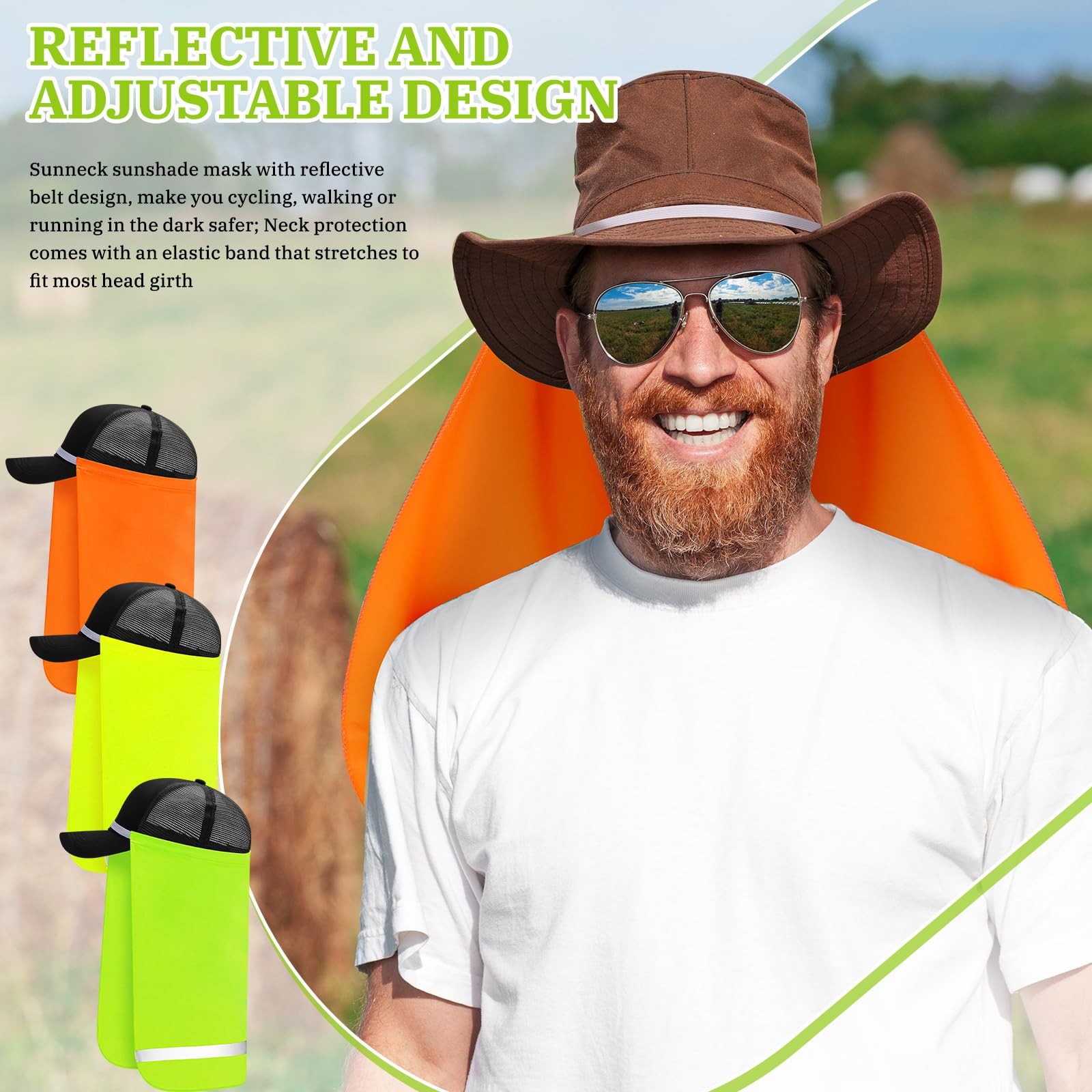 6 Pcs UV Neck Sun Protection Neck Drape Covers for Men Women Sun Shade Coolin…
