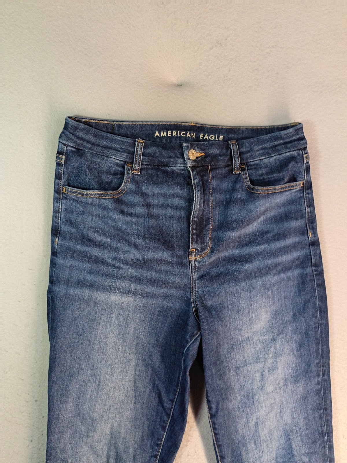 American Eagle Curvy Hi Rise Jegging Womens 12 X-Long Medium Dark Wash Jeans