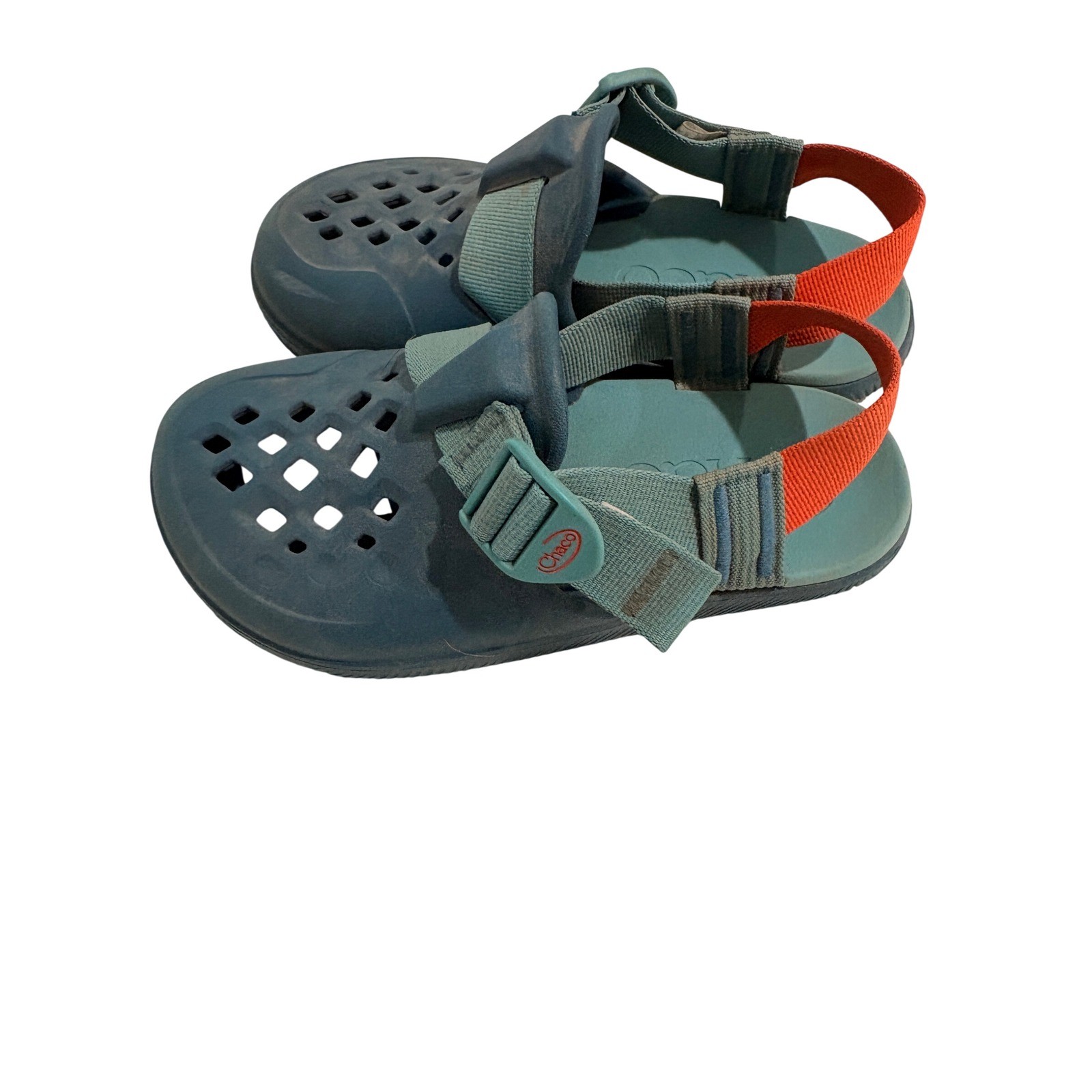 Chaco Chillos Clog Womens 5 Blue Orange Adjustable Strap Performance Sandals