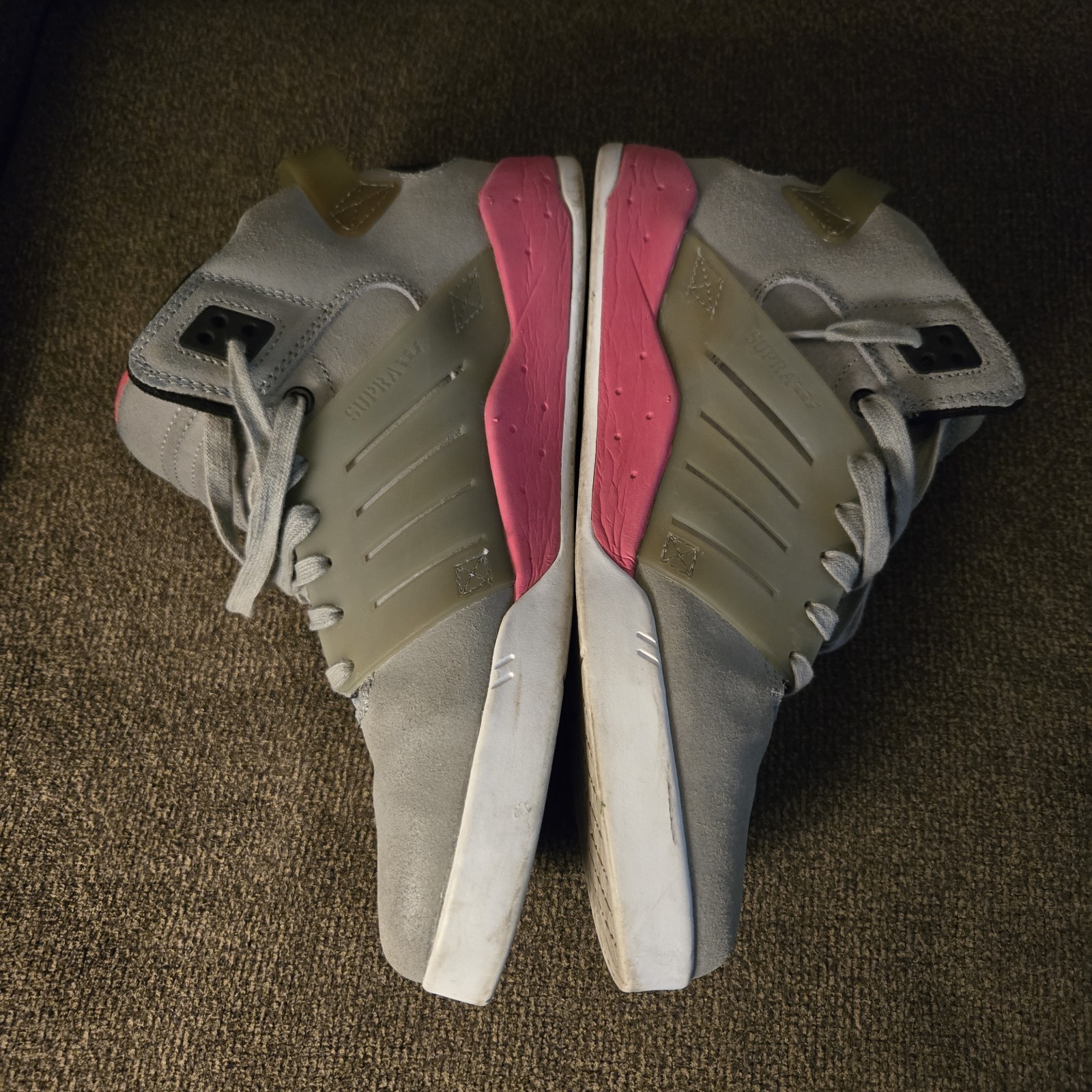 Size 11 Supra Skytop III 3 Mid Top Sneakers Pink Grey Chad Muska Y2K