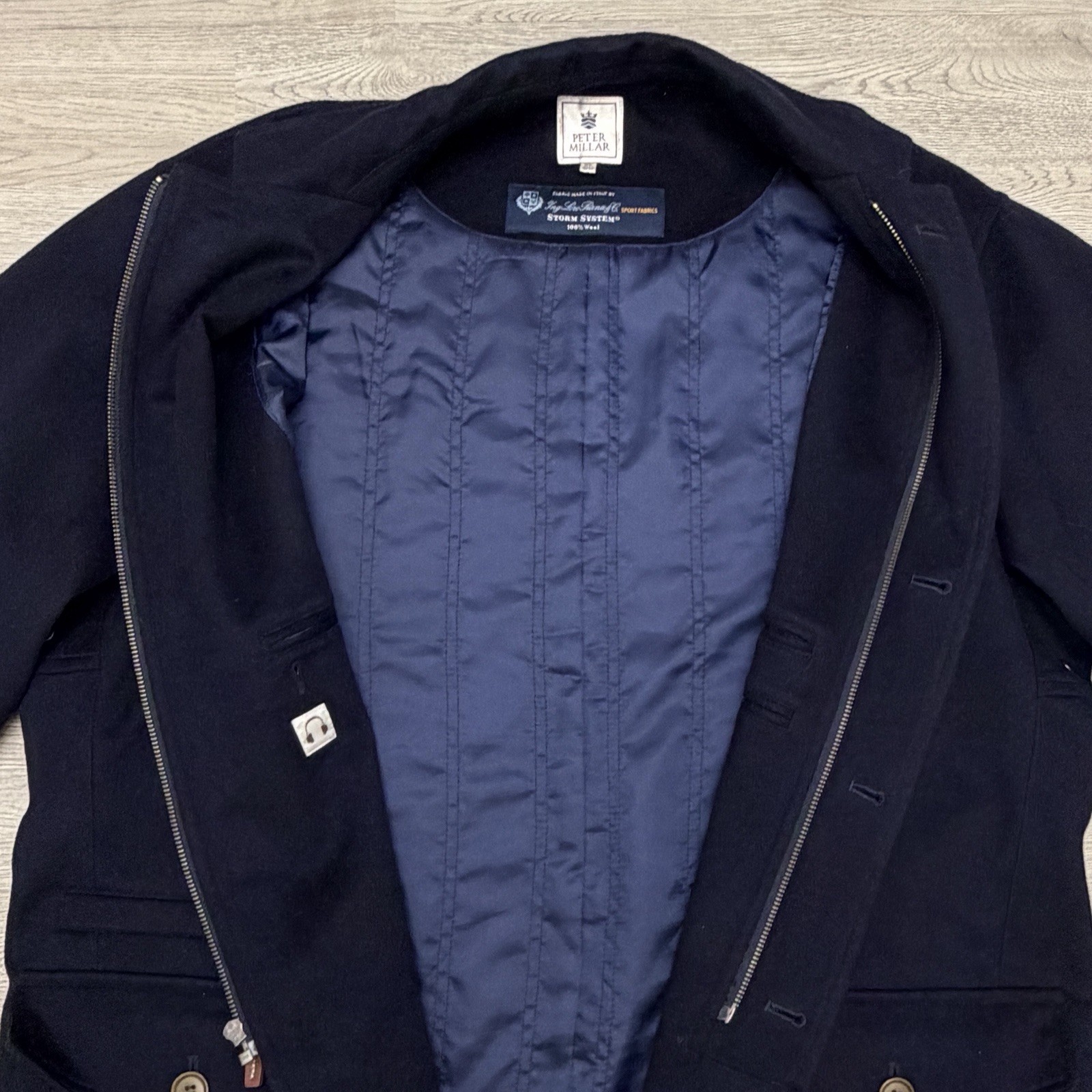Loro Piana Peter Millar XL Wool Doeskin Storm System Sport Coat Fabric Italy