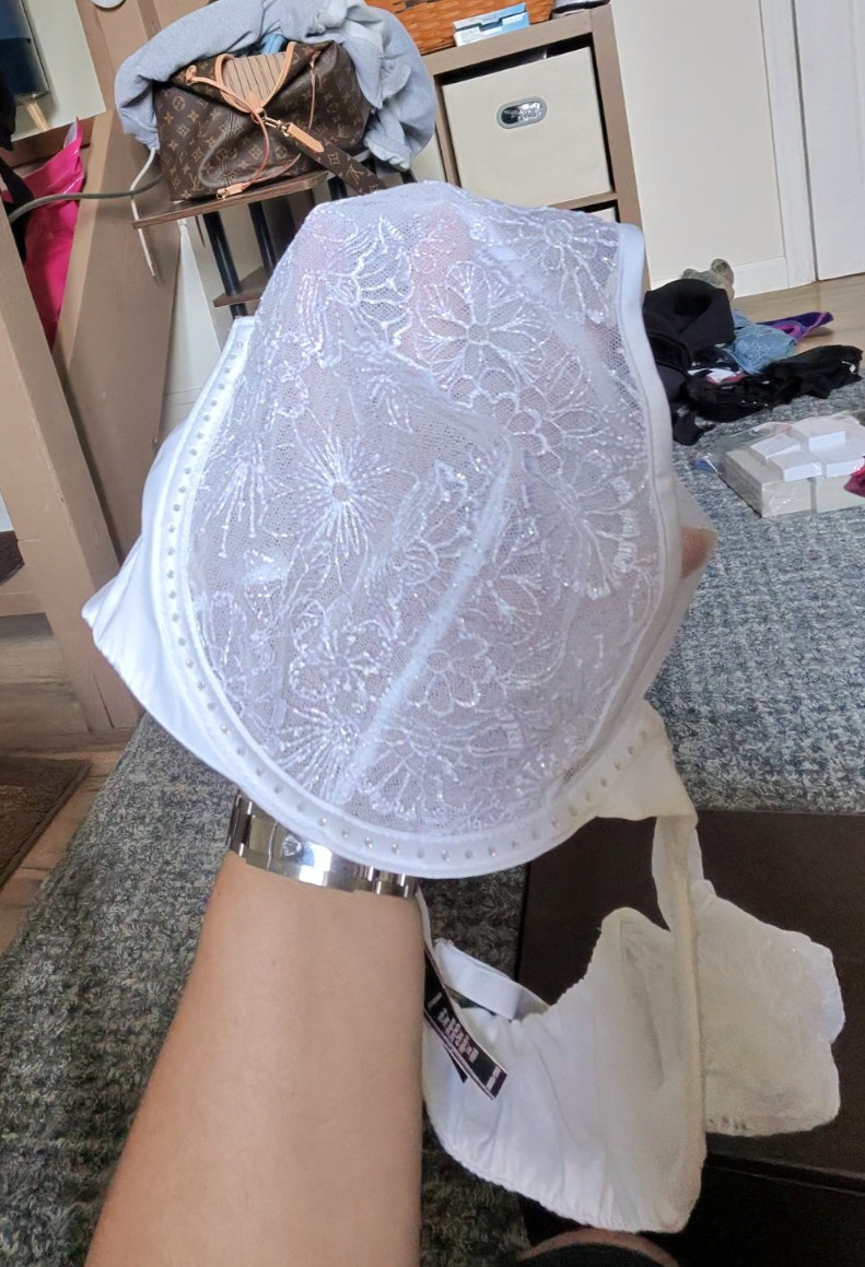 Victoria Secret Bra 36dd fancy floral with rhinestones