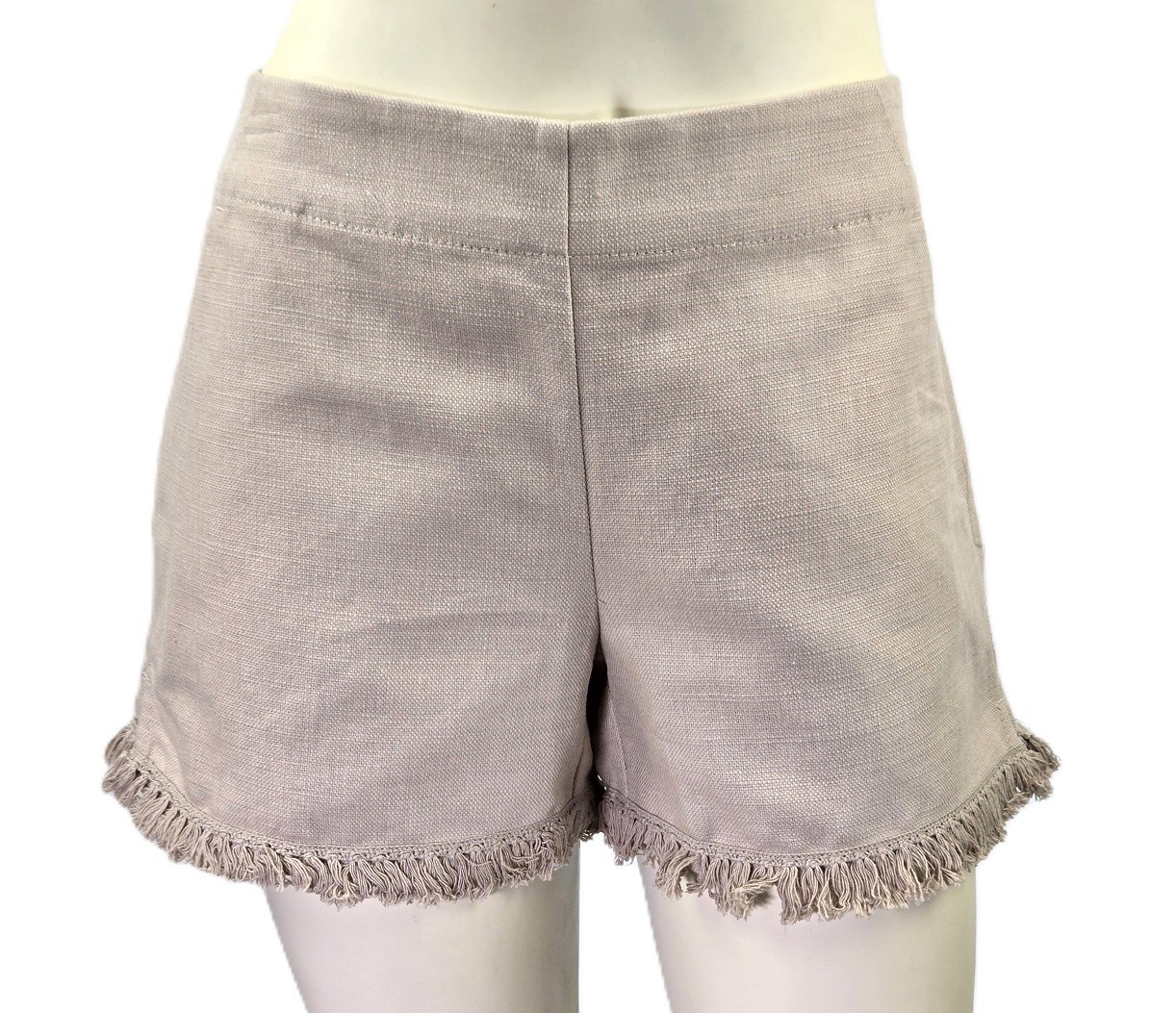 NWT Ann Taylor LOFT Tan/Khaki Linen blend fringe “The Riviera” women’s Shorts