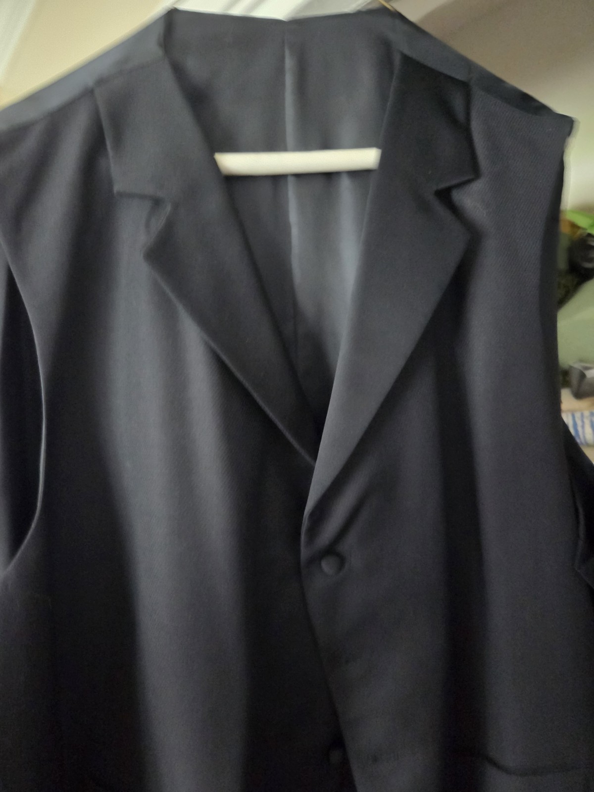 Vintage Hickey Freeman 52L Navy Tuxedo Notch Lapel 2pc Blazer coat Jacket & Vest