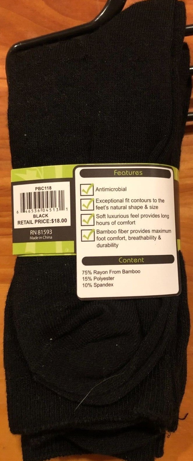 3 Pairs BAMBOO BLEND Luxury Socks 75% Rayon from Bamboo $18 Fits Shoe size 7-12