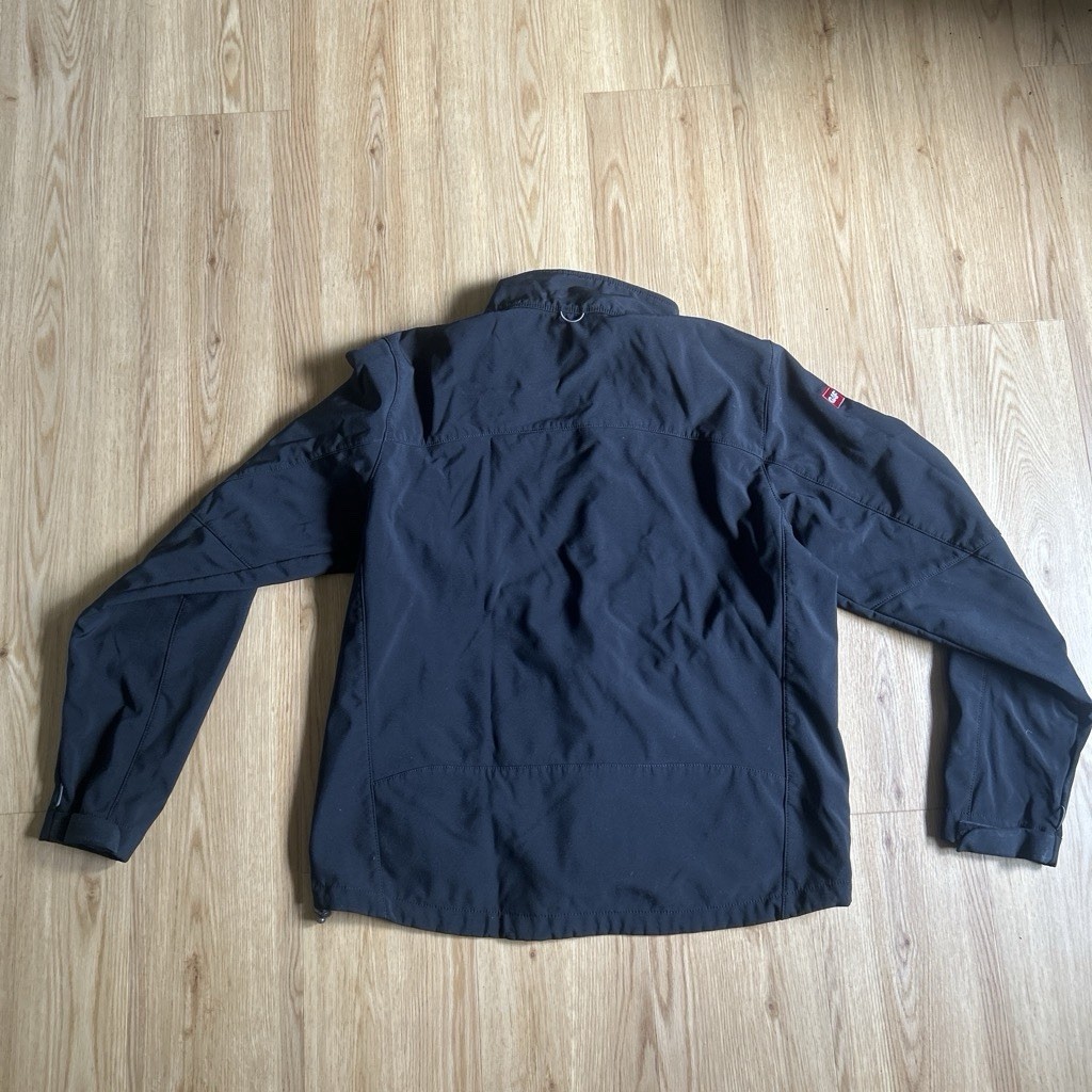 Eddie Bauer Men’s Black Soft Shell Full Zip Jacket w/ Pockets Stand Collar XL
