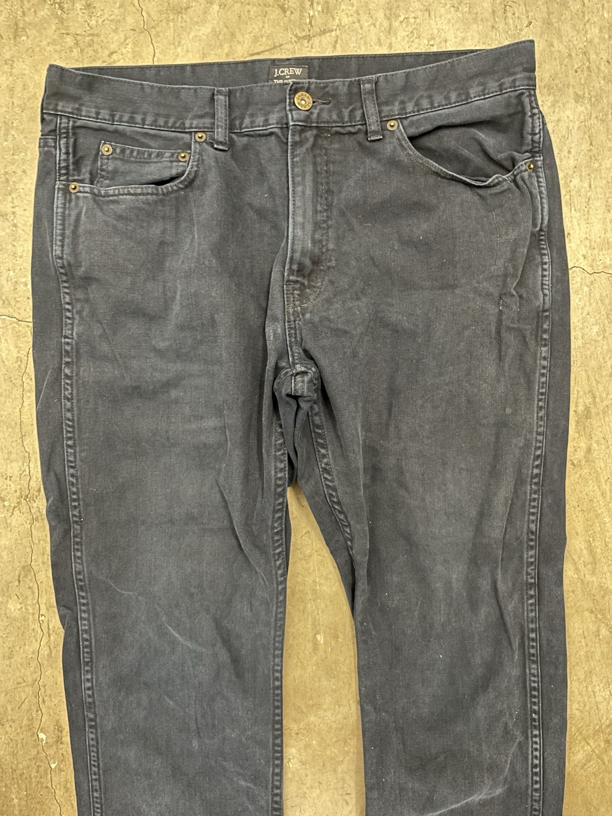 J Crew The Sutton Pants Men 34×30 Blue Herringbone Smart Casual Office City