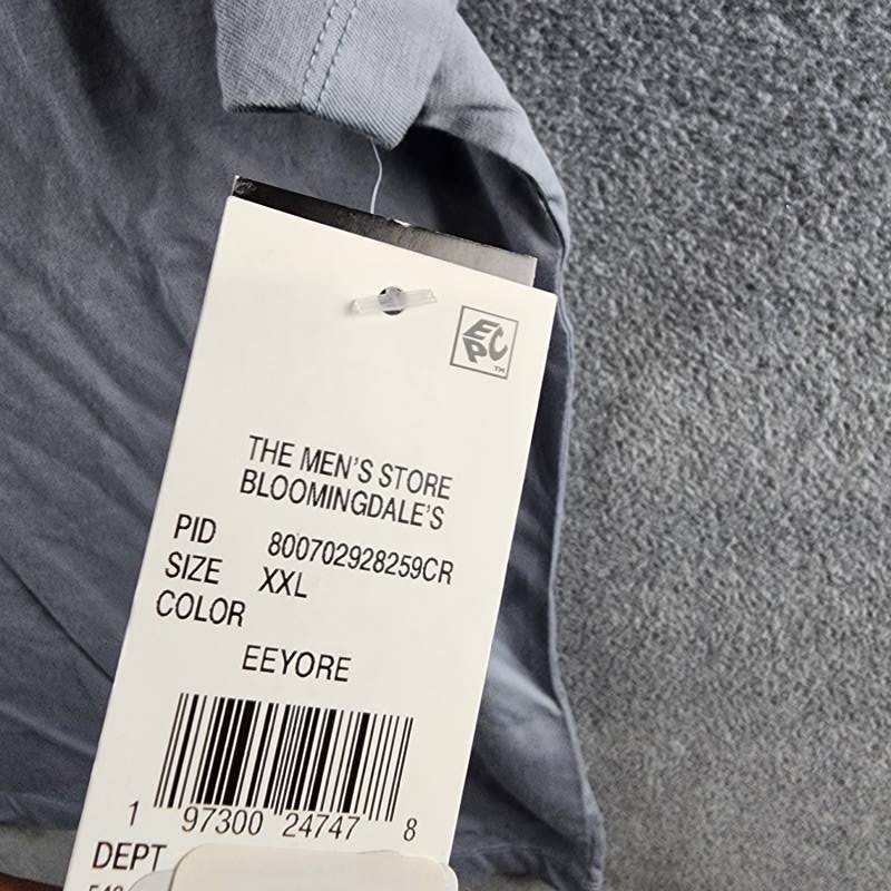 The Men’s Store at Bloomingdale’s Supima Cotton Tee Men’s XXL Blue Gray Pullover