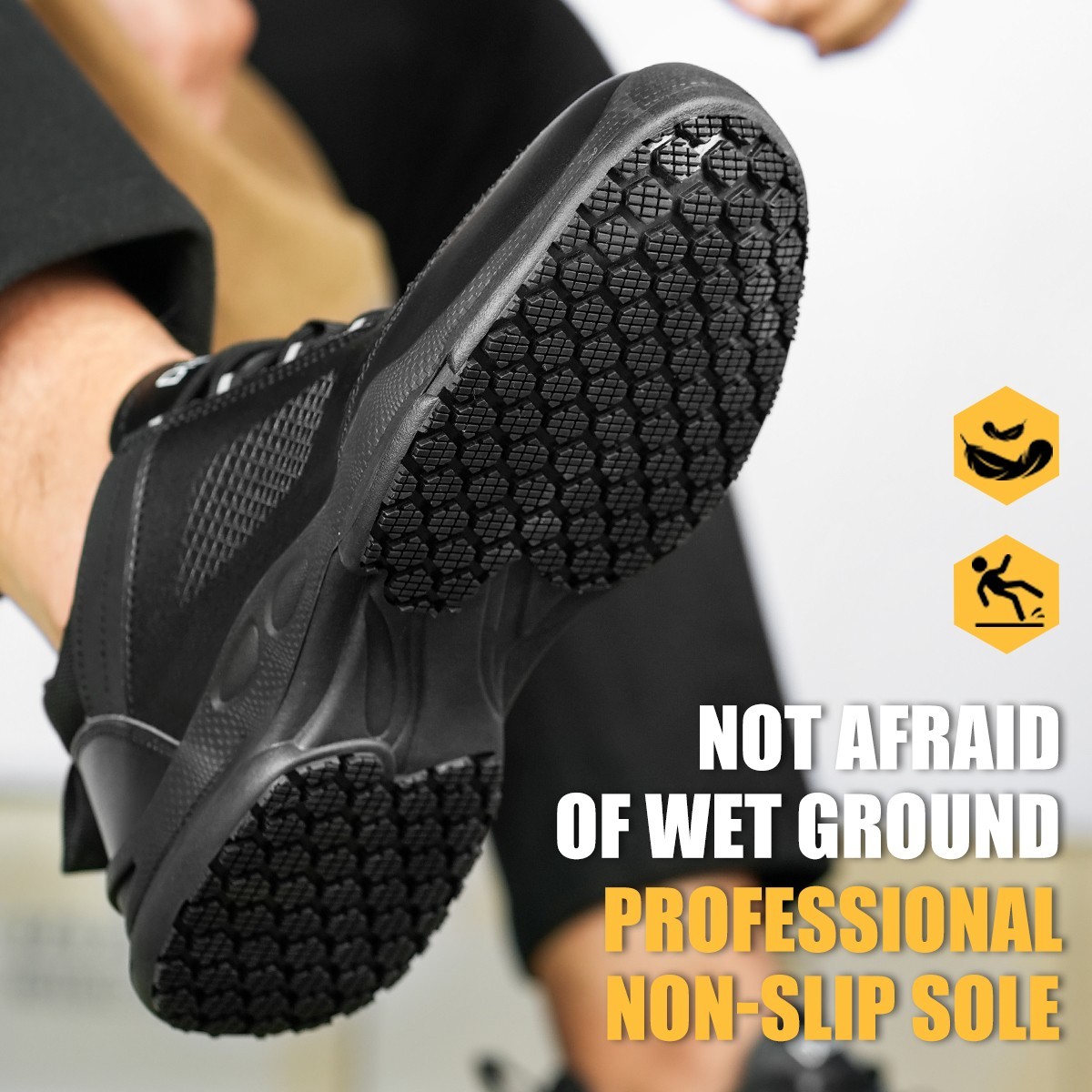 Men Chef Shoes Kitchen Non Slip Oil Resistant Waterproof Work Restaurant Shoes