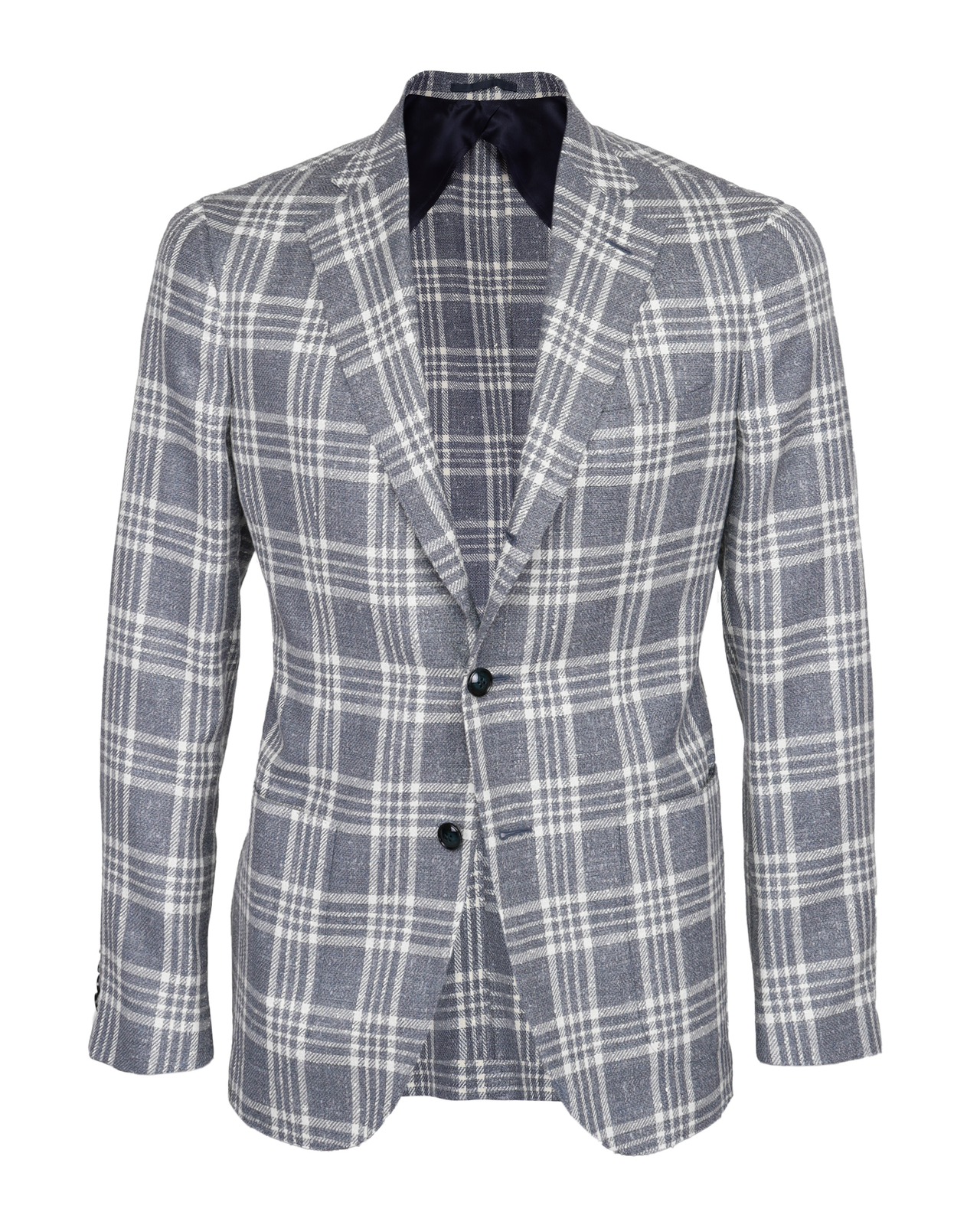 NWT EDUARDO DE SIMONE SPORT COAT jacket blue silk luxury handmade Italy 46