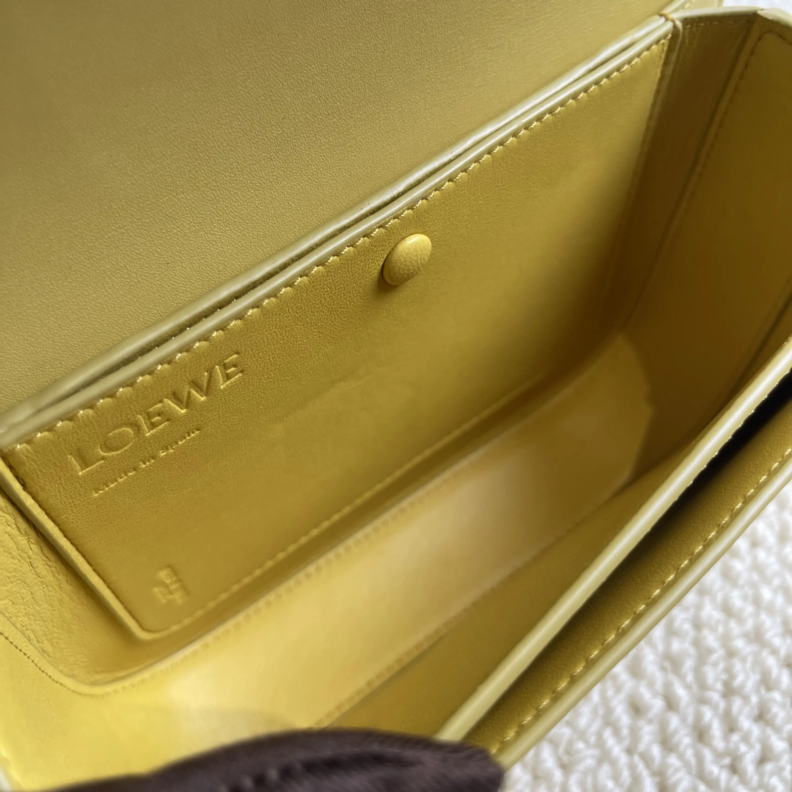 Loewe Goya Leather Yellow Glaze Small Shoulder Bag