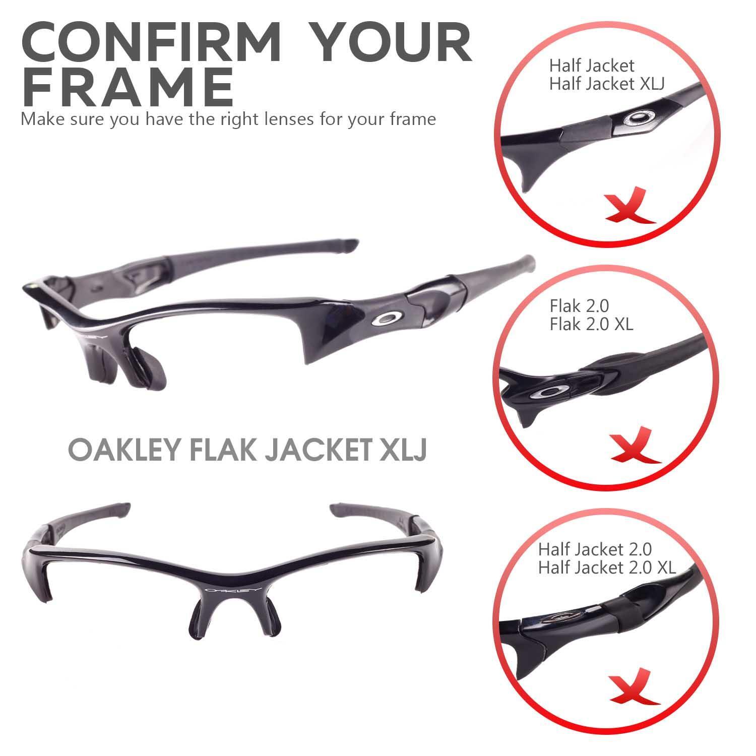 Walleva Replacement Lenses for Oakley Flak Jacket XLJ – Multiple Options
