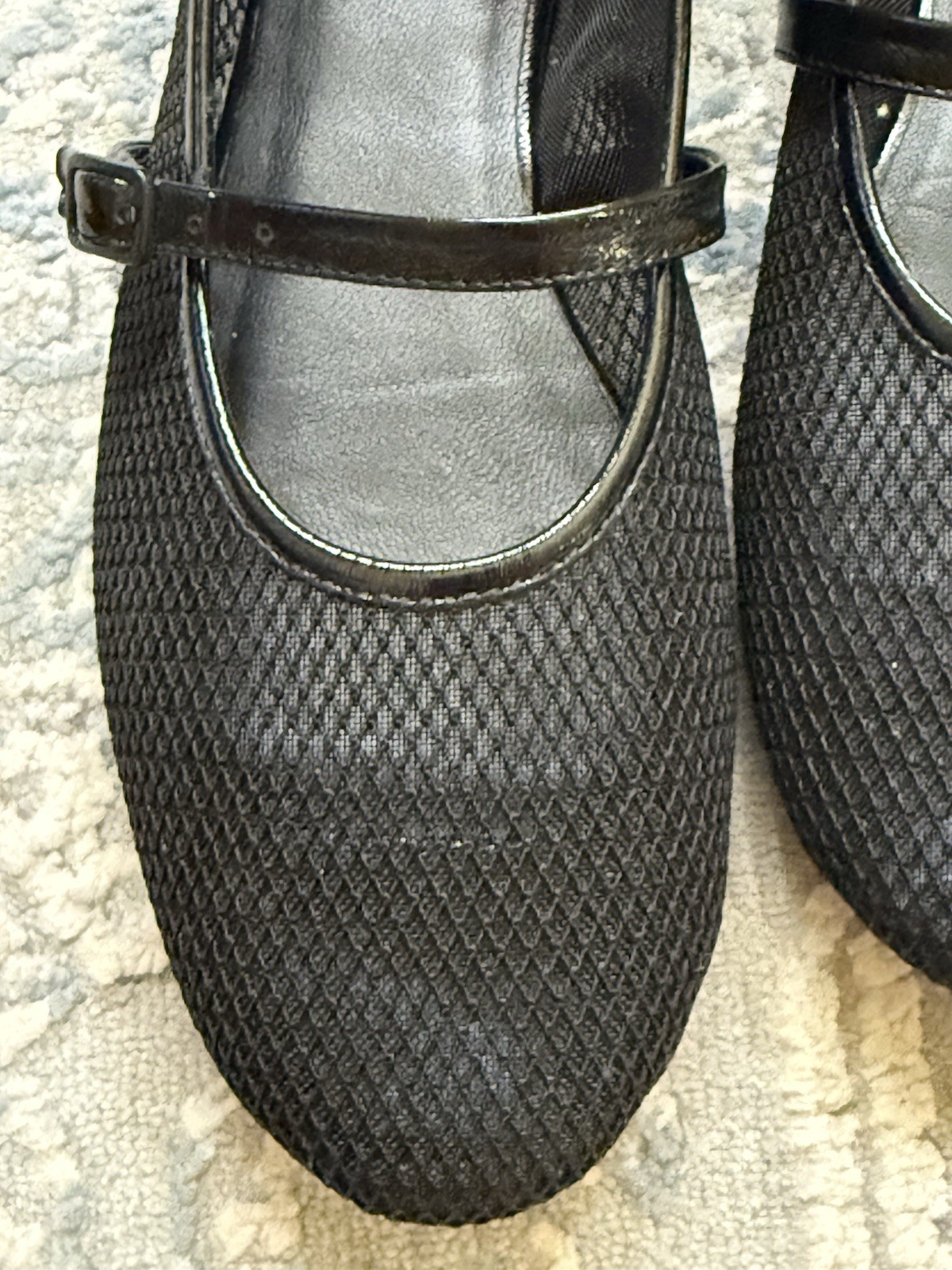 M.Gemi The Amiable Black Mesh And Leather Mary Jane Sz 8