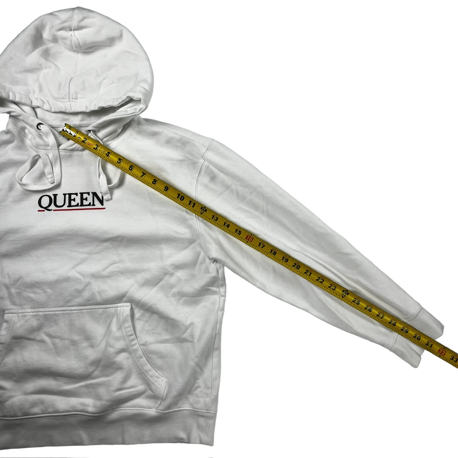 Queen Official Merch Unisex Hoodie Sweatshirt White • Medium