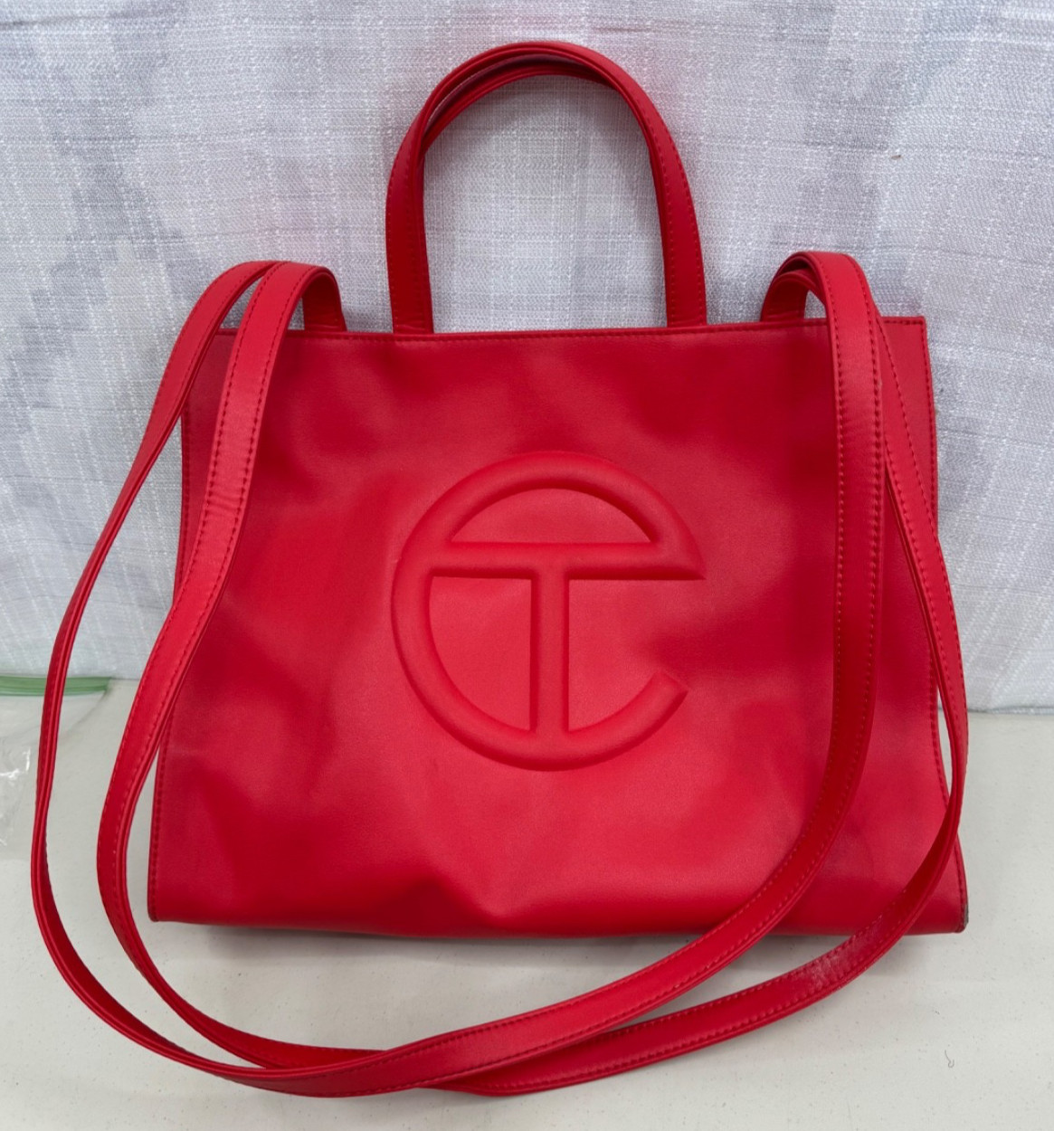 Medium Red authentic Telfar Bag. Used Condition.