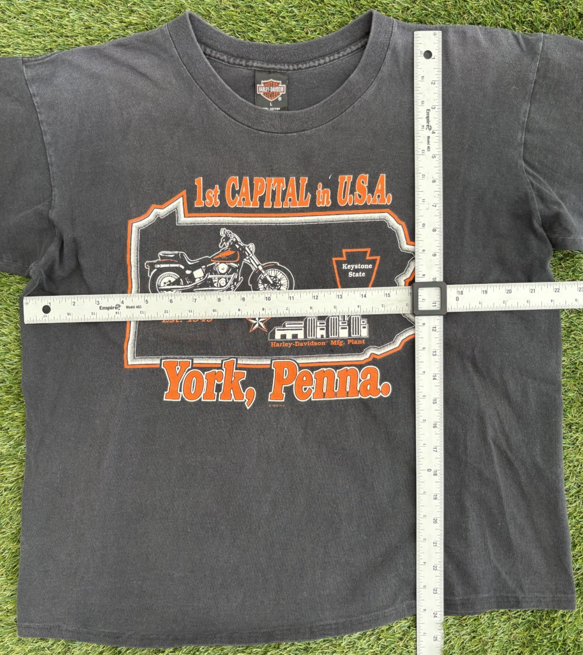 Vintage 90s York, Penna Harley Davidson Shirt Single Stitch Motorcycle Biker Tee