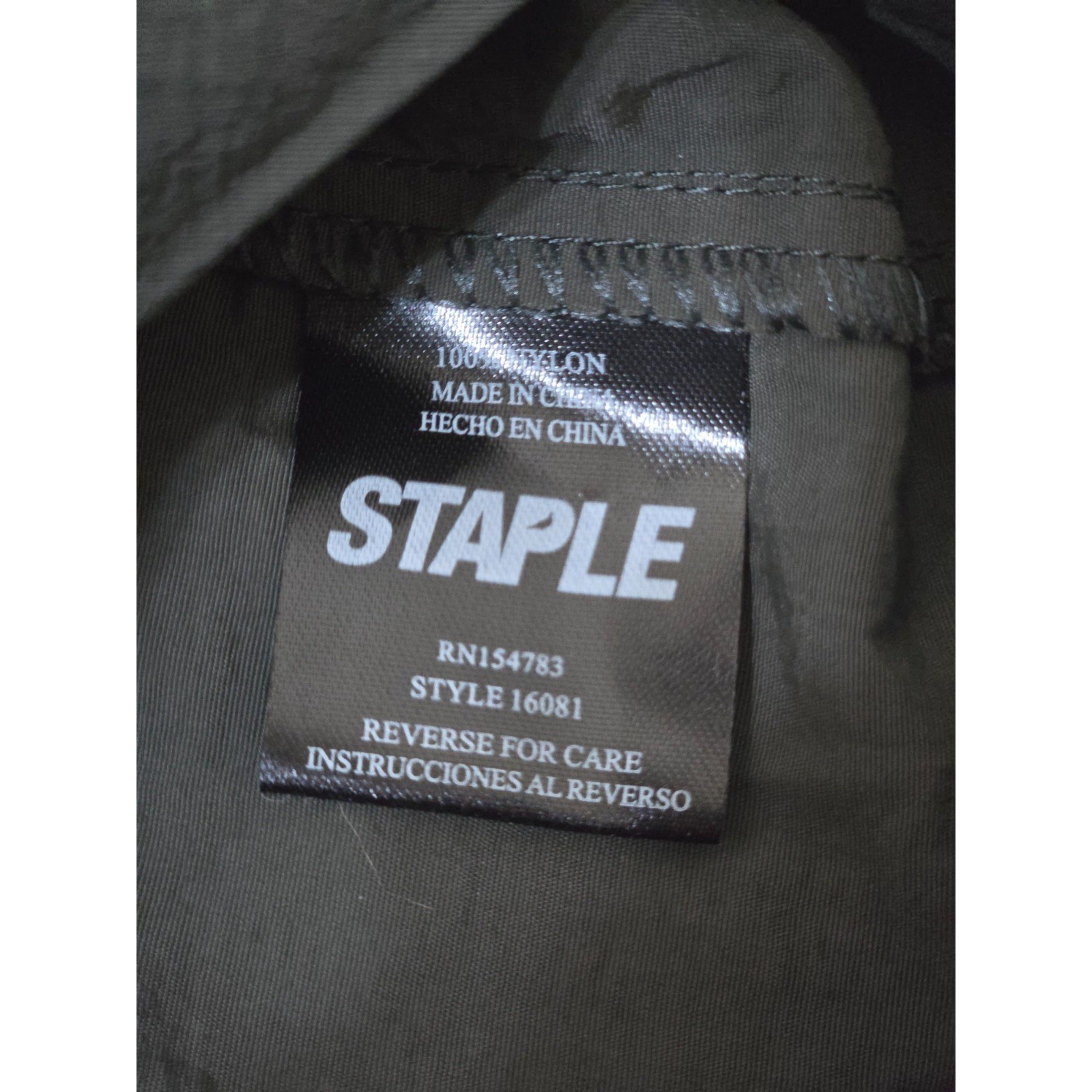 Staple Pigeon Half Zip Windbreaker Jacket STPL Men’s L Charcoal NWT