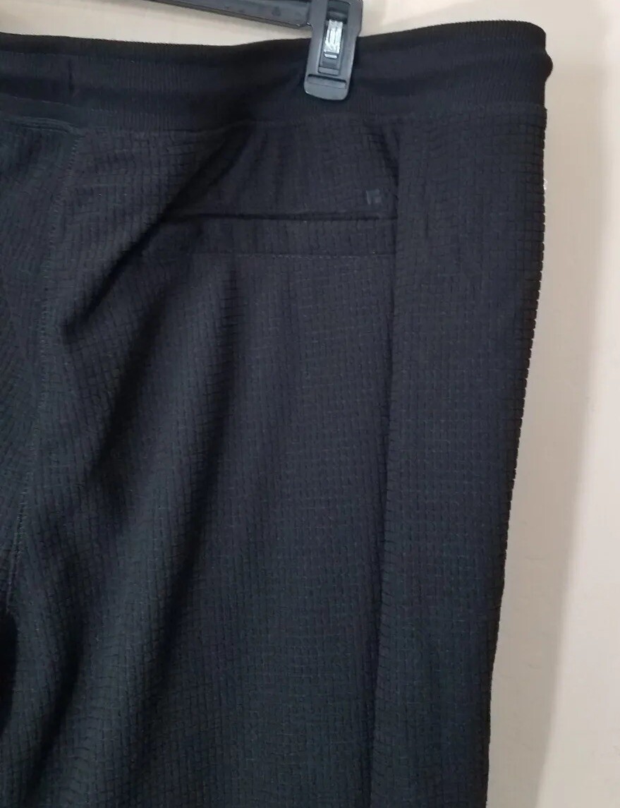 Free Assembly Grid Microfleece Sweatpants Men size 3XL Black Straight NEW