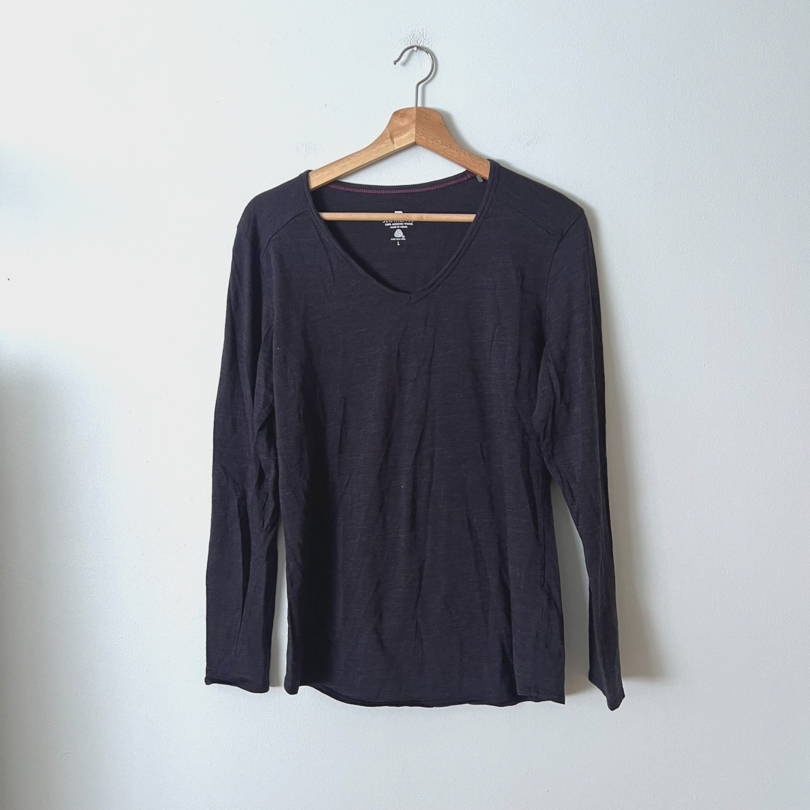 Seg’Ments Merino Wool Purple Long Sleeve Baselayer Top Women’s Size Large