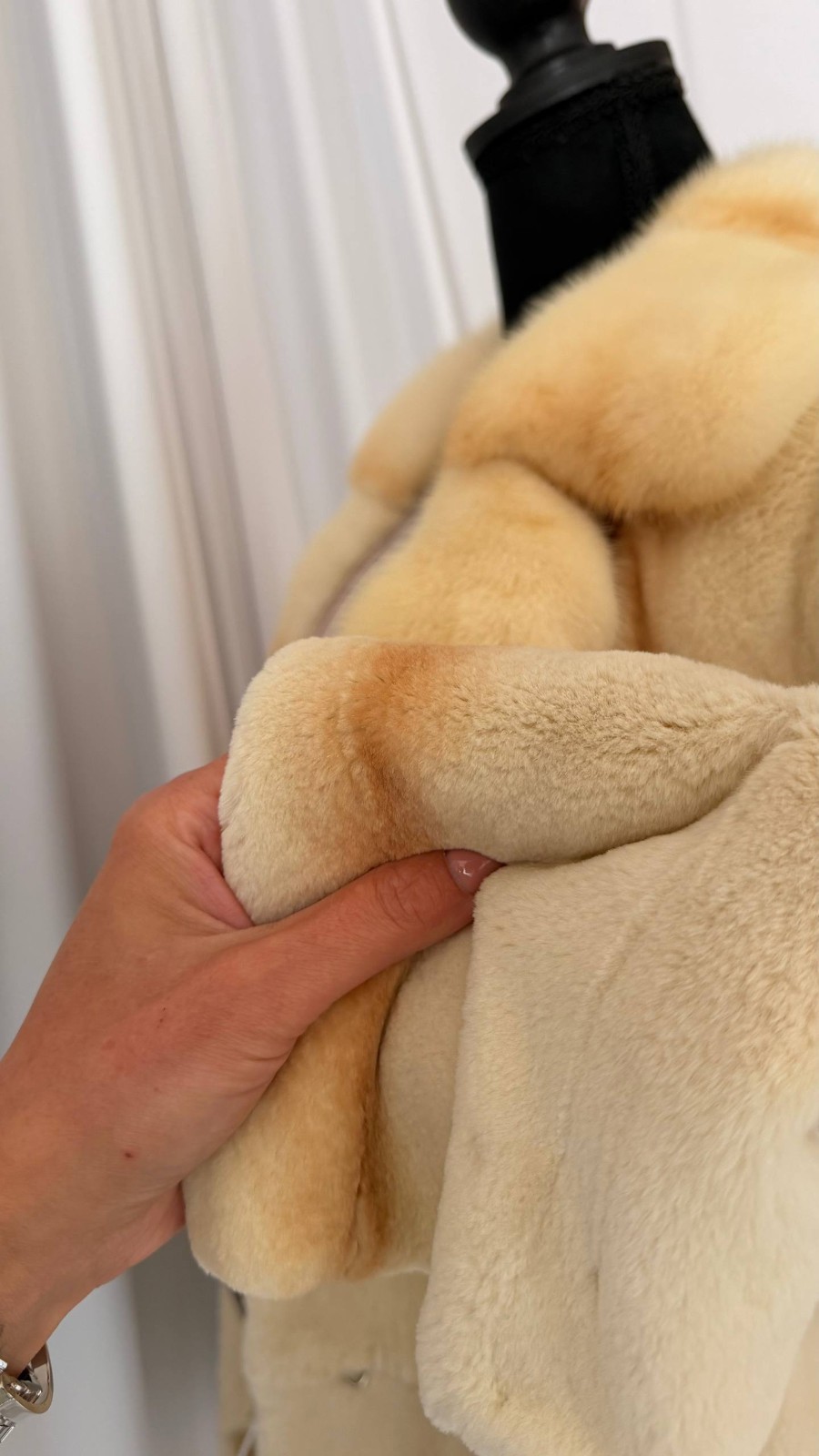 New Luxury Real Mink & Sheared Beaver Fur Coat Belted 1201204 Size M
