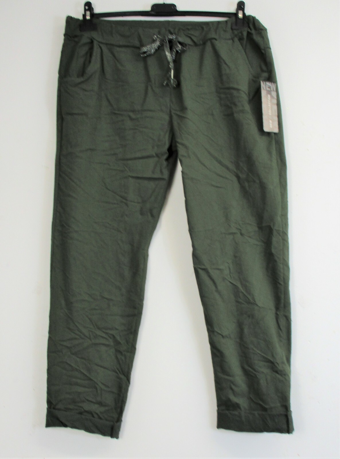 LagenLook Ladies Stretchy 95% Cotton ‘Magic’ Trousers/Pants: Size Reguar & PLus