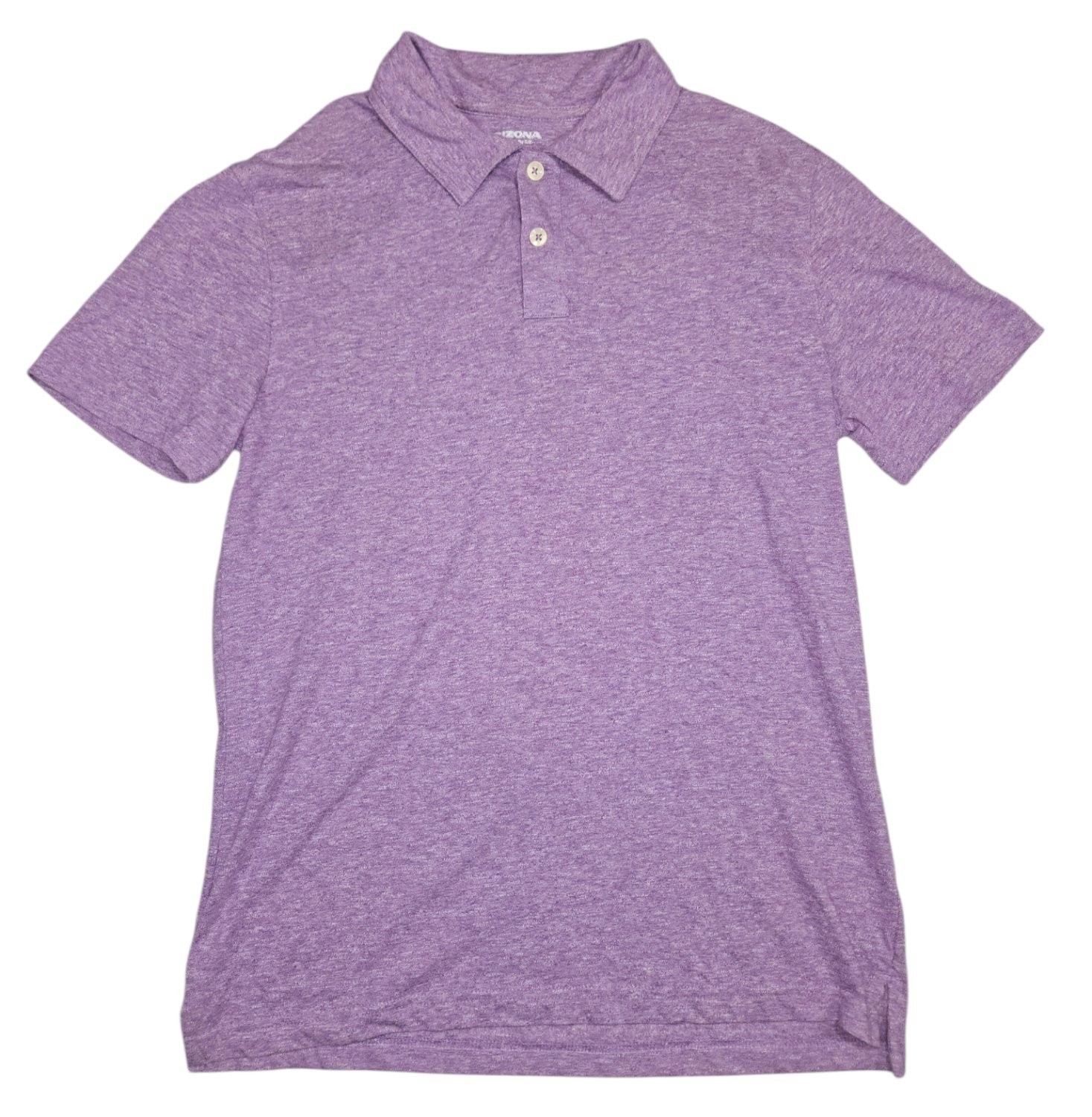 Arizona Jean Co Polo Shirt Mens Medium M Purple Heathered Short Sleeve Casual