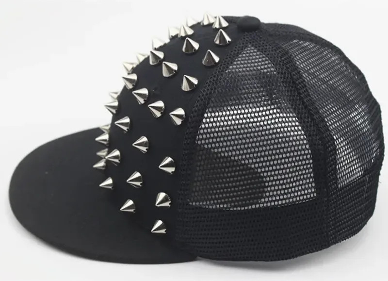 Unisex Rivet Stud Punk Baseball Cap Hip Hop Style Hat