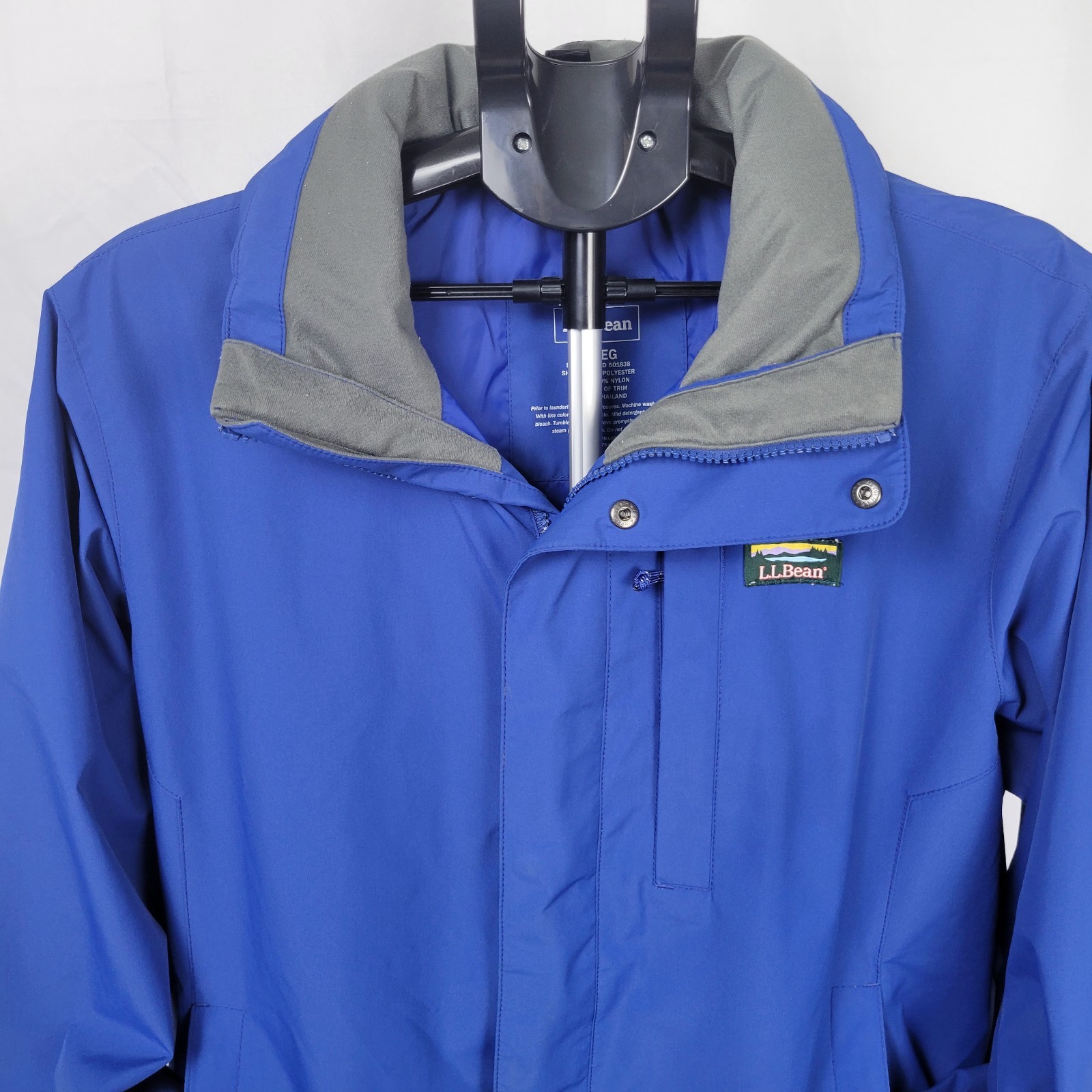 LL Bean LG Sweater Fleece 3 In 1 Jacket Navy Blue Large Regular Waterproof Shell