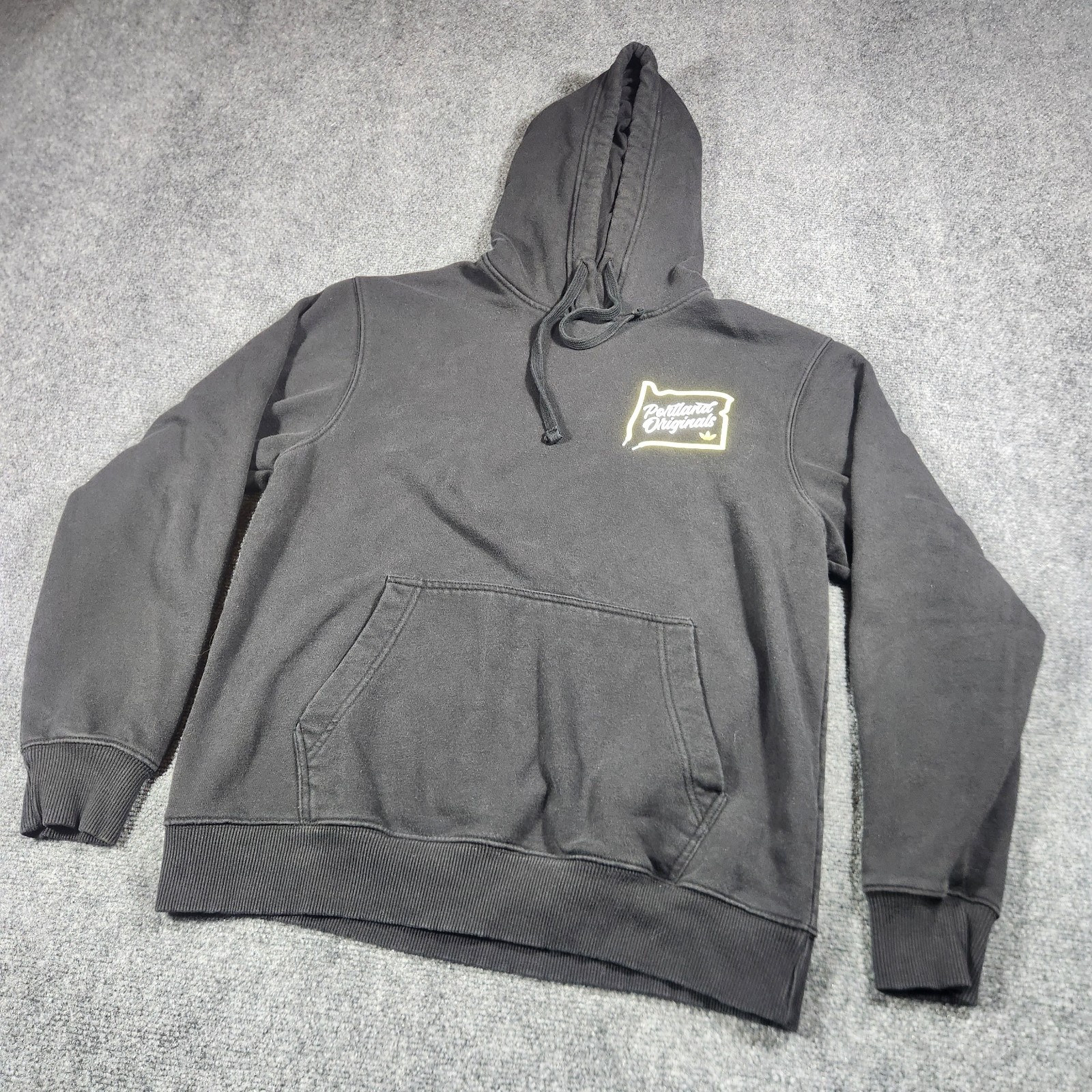 Adidas Portland Originals Hoodie Mens Medium Long Sleeve Black Atheltic Casual