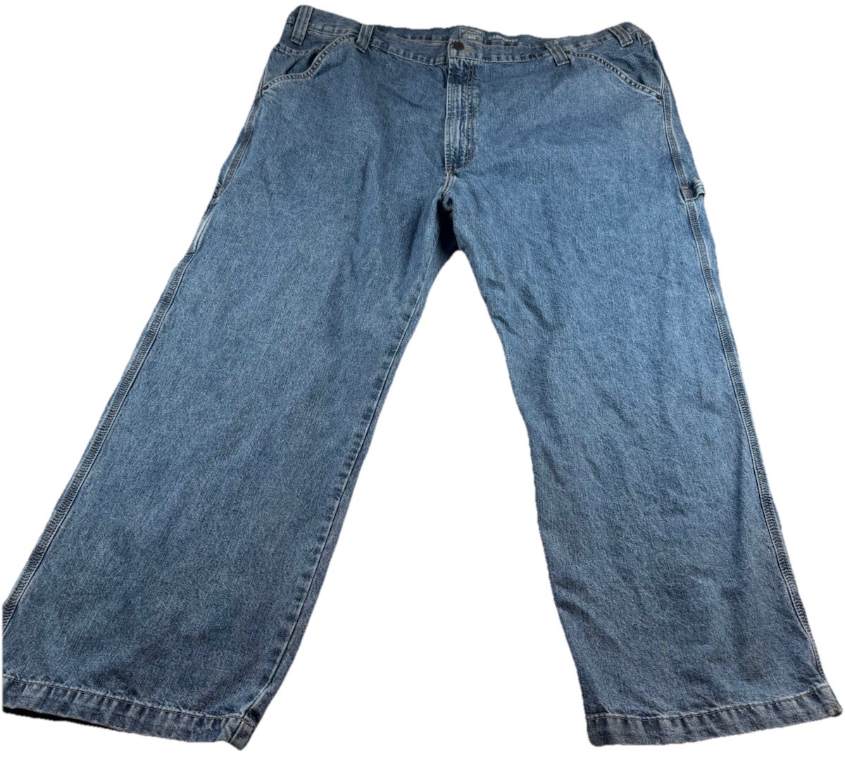 Levi’s Signature Carpenter Jeans Mens 48×30 Blue Denim Cotton Logo Hammer Loop