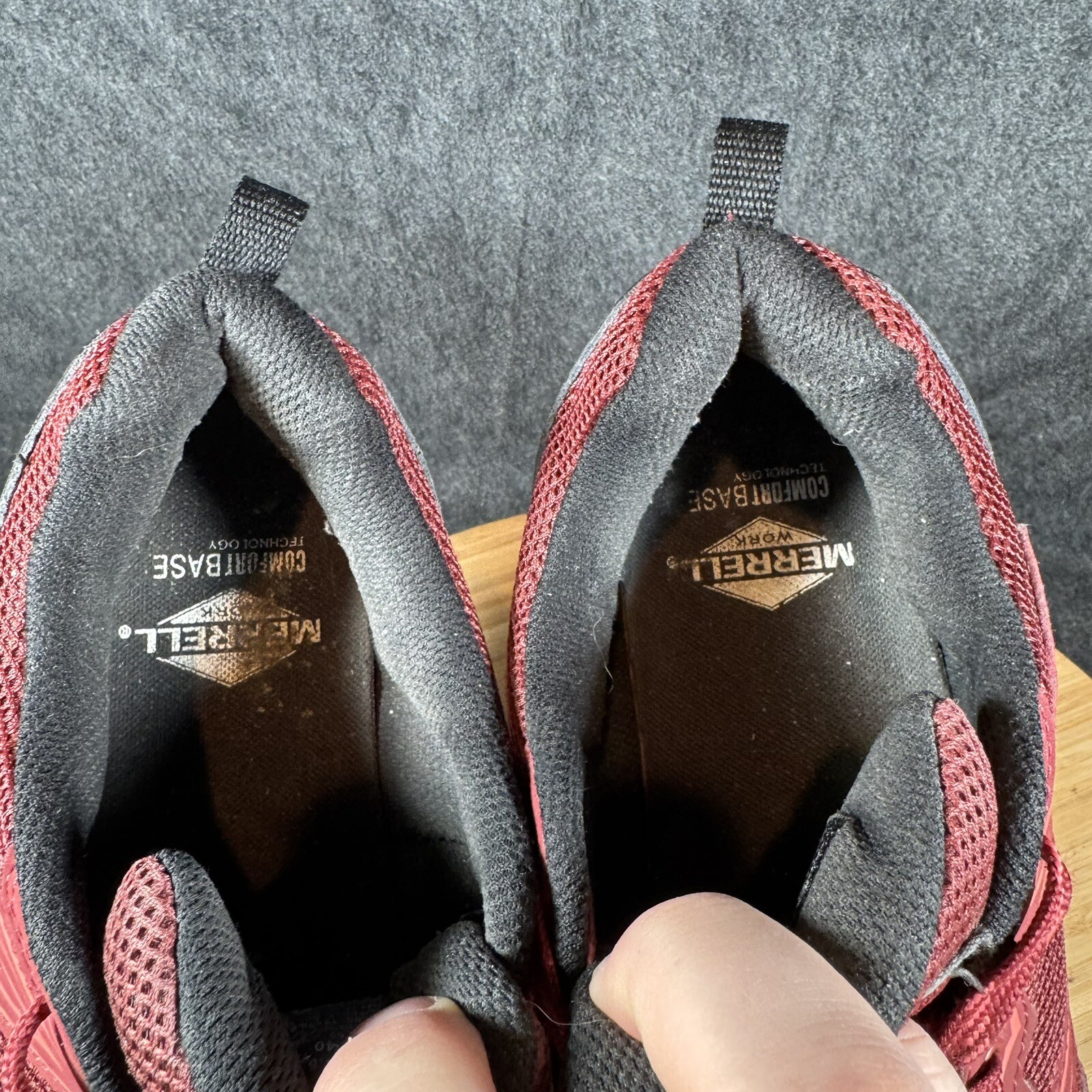 Merrell Women’s 9 Fullbench Superlite Alloy Toe Safety Work Shoes Red